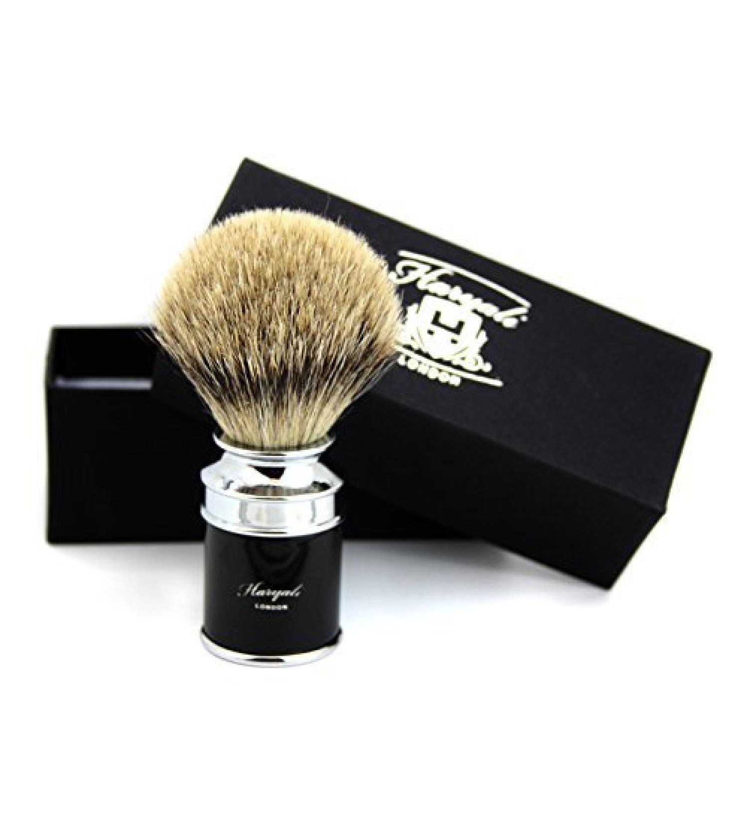 Premium 100% Badger Hair Shaving Brush - Silver Tip Vintage Style for Effortless Shaving - Buy Online on GoSupps.com