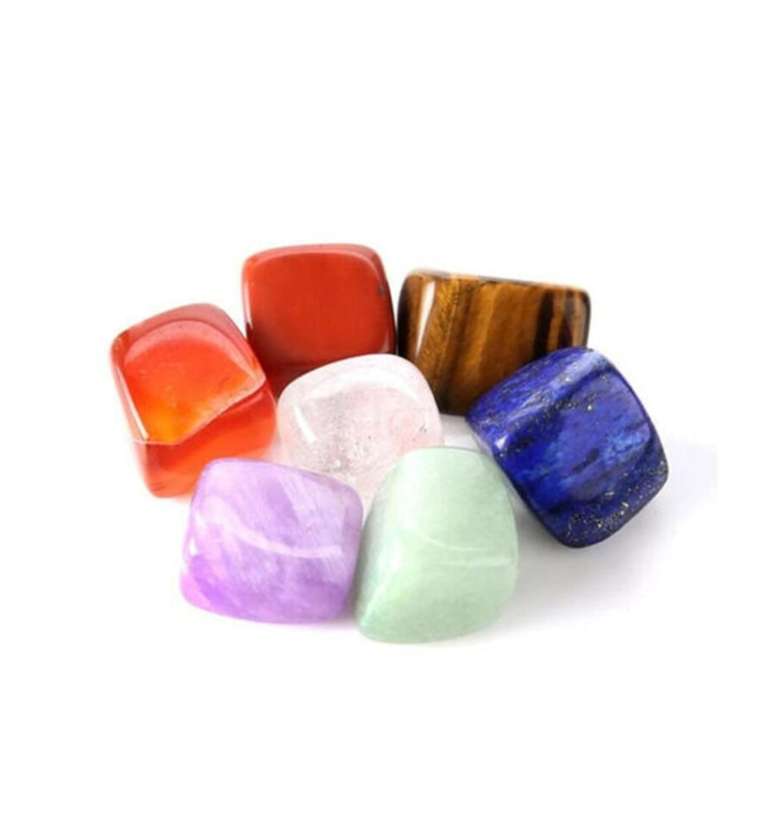 for Seven Stone 7 Colors Set Yoga Irregular Crystals Stone Polished Individual Stones House Decor (Color Raw Stones and Minerals Full of Texture As Picture - Buy Online on GoSupps.com