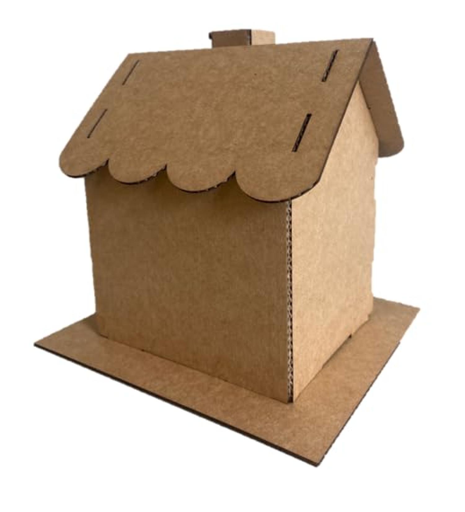 Gingerbread House Kit w/Scalloped Roof (Cardboard) - Pack of 5 - Buy Online on GoSupps.com
