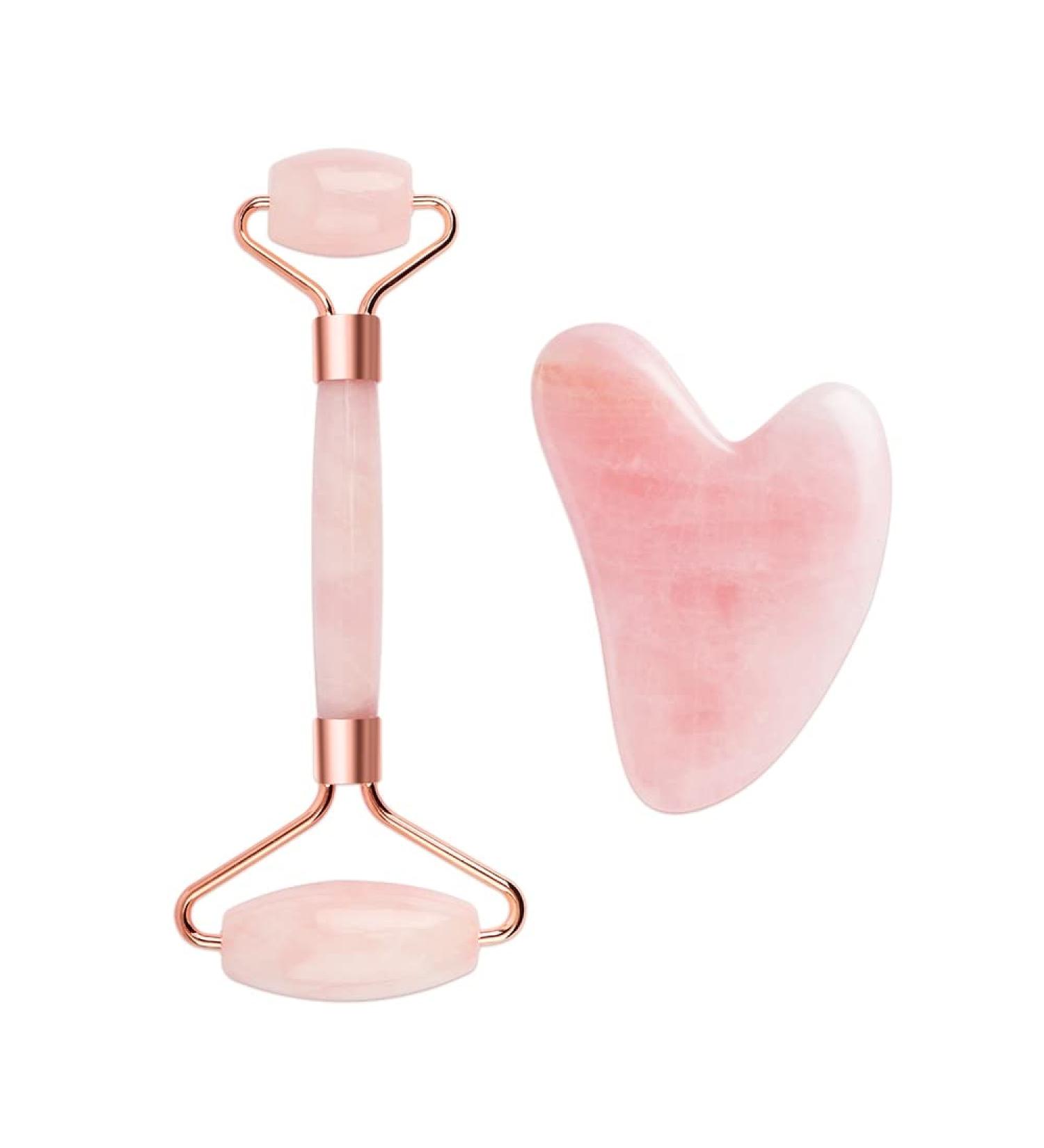 Natural Jade Scraping Set Facial Lifting Device Facial Gouache Massager Scraping Scraper Wrinkle Removing Beauty Instrument (Color : Pink Without Box) - Buy Online on GoSupps.com