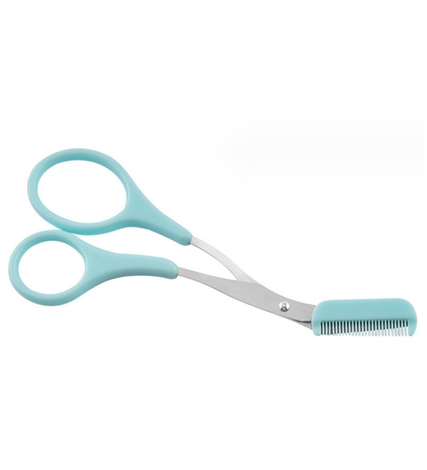 Professional Eyebrow Trimmer Scissors Eyebrow Shear Scissors with Mini Comb and Non Slip Finger Grips All-in-One Shaper Epilator Hair Remover Eyebrow Shaving Scissors Cutter Remover Shaper(Green) - Buy Online on GoSupps.com