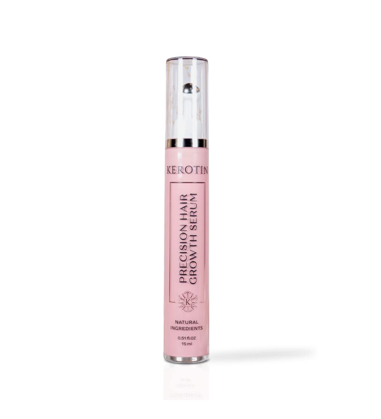 Kerotin Precision Hair Growth Serum - Hairline Edges & Bald Spot Treatment | Natural Follicle Revitalizer with Castor Oil, DHT Blocker, Biotin | Made in USA - Buy Online on GoSupps.com