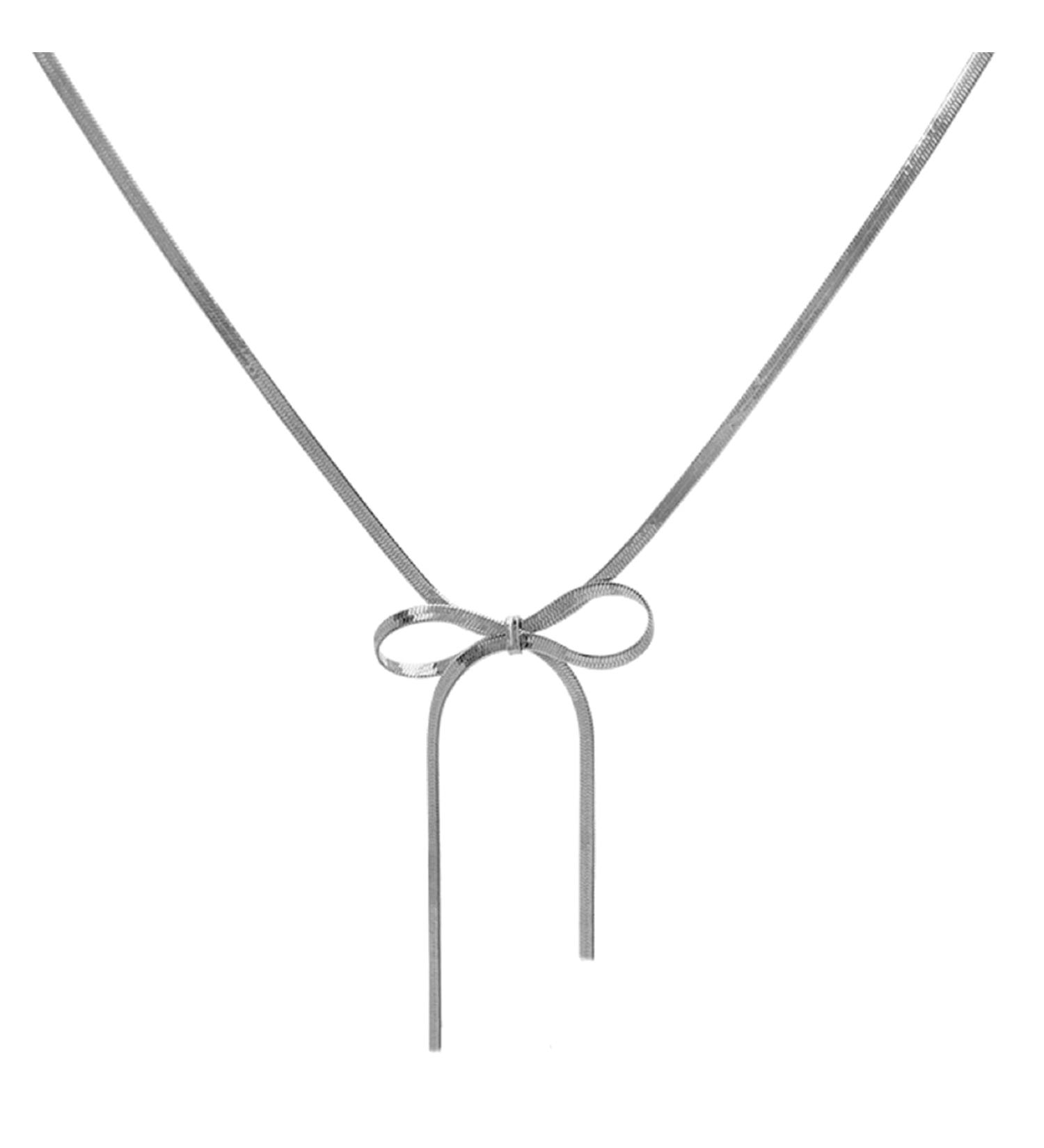 Oralgos Elegant Titanium Steel Necklace - Fashionable Loop Trailer Choker & Collarbone Chain Statement Jewelry - Buy Online on GoSupps.com