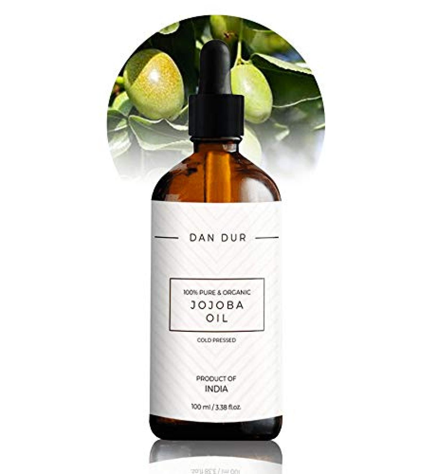 Jojoba Oil Certified 100% BIO Cold Pressed Extra Virgin Multi-Purpose Treatment VITAMIN E FOR FACE HAIR BODY and NAILS (1.69 fl. oz)