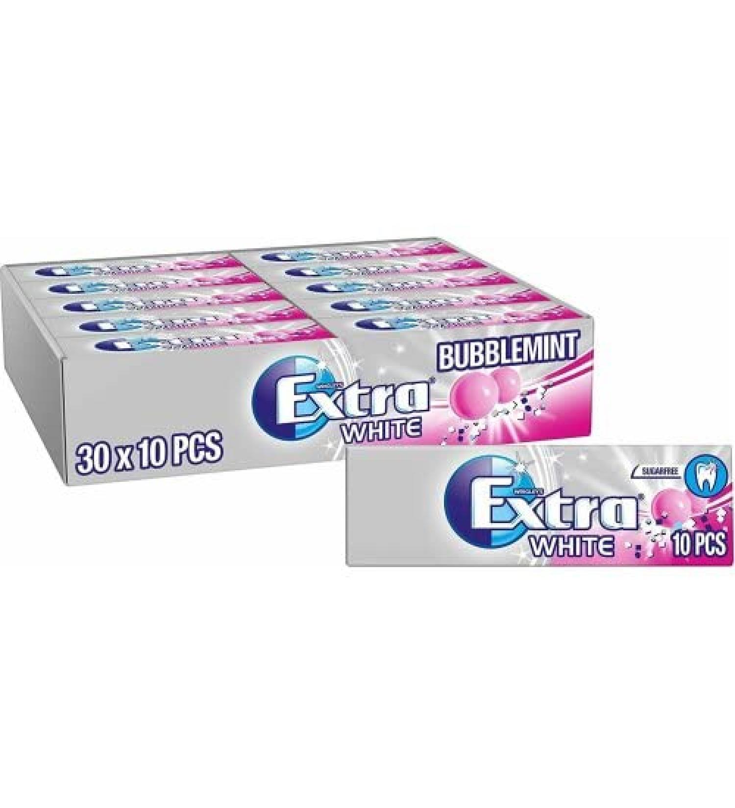Wrigley's Extra White Bubble mint Chewing Gum 14g (12 pcs) - Buy Online on GoSupps.com