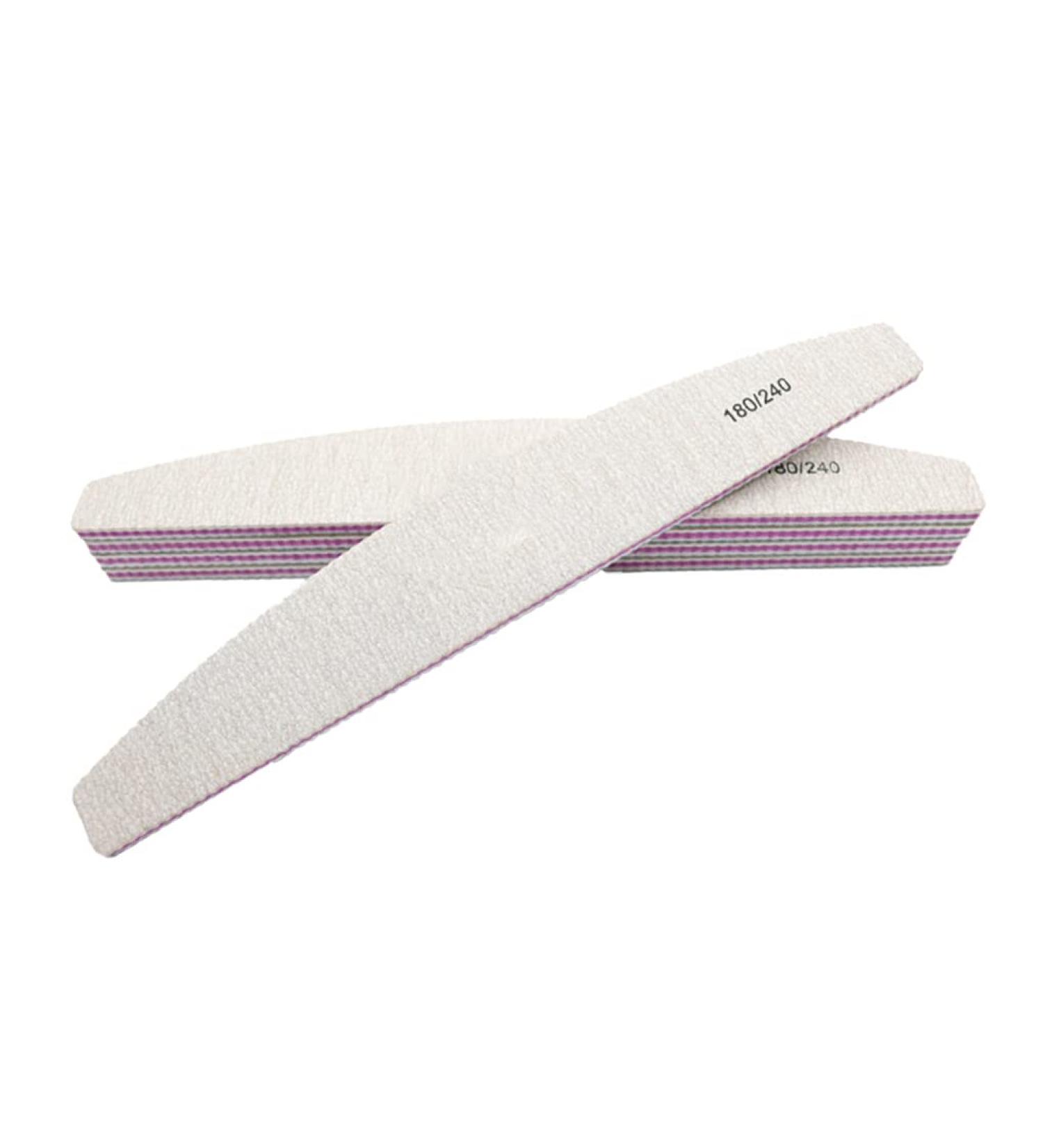 Dajidafu Nail File Strip Half Moon Shaped Home Salon Nails Trimmer Manicure Shaping Accessory Polishing Accessories Pedicure Tool 180/240 - Buy Online on GoSupps.com