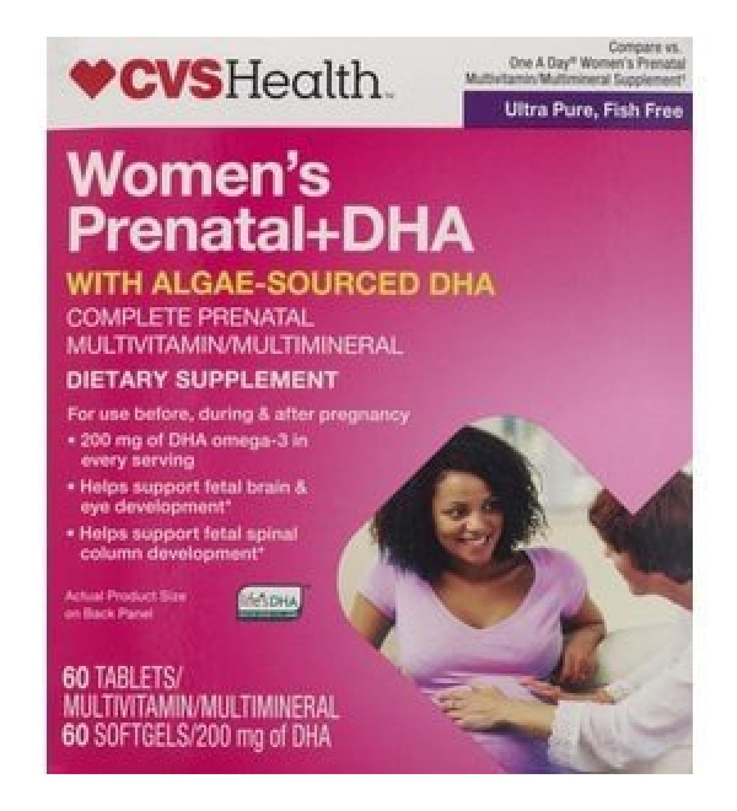 CVS DHA Prenatal Multivitamin 2 Step Program Tablets - 60 day
