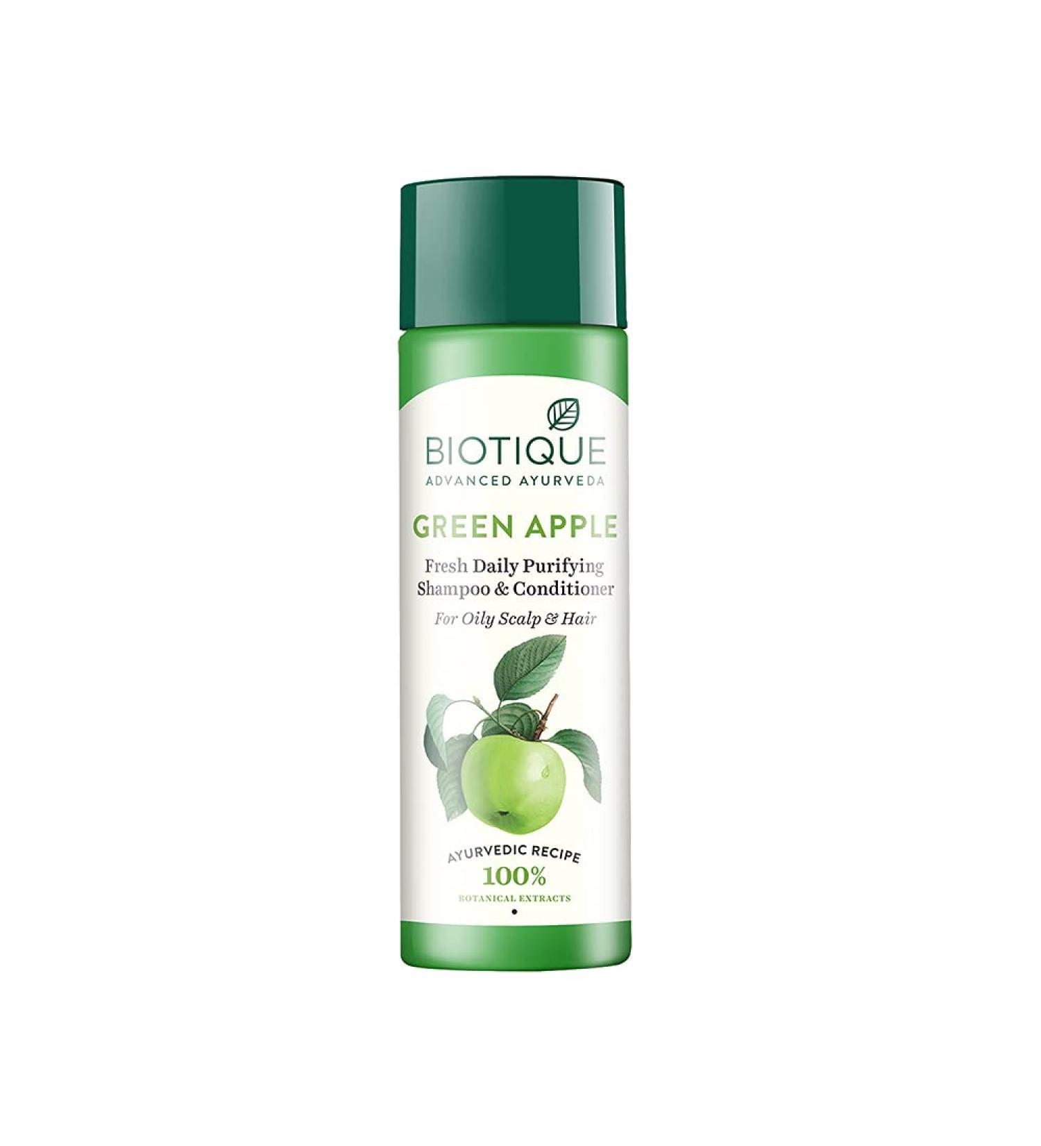 Biotique Bio Green Apple Purifying Shampoo & Conditioner for Oily Scalp | 190 ml - Shop Internationally - Buy Online on GoSupps.com