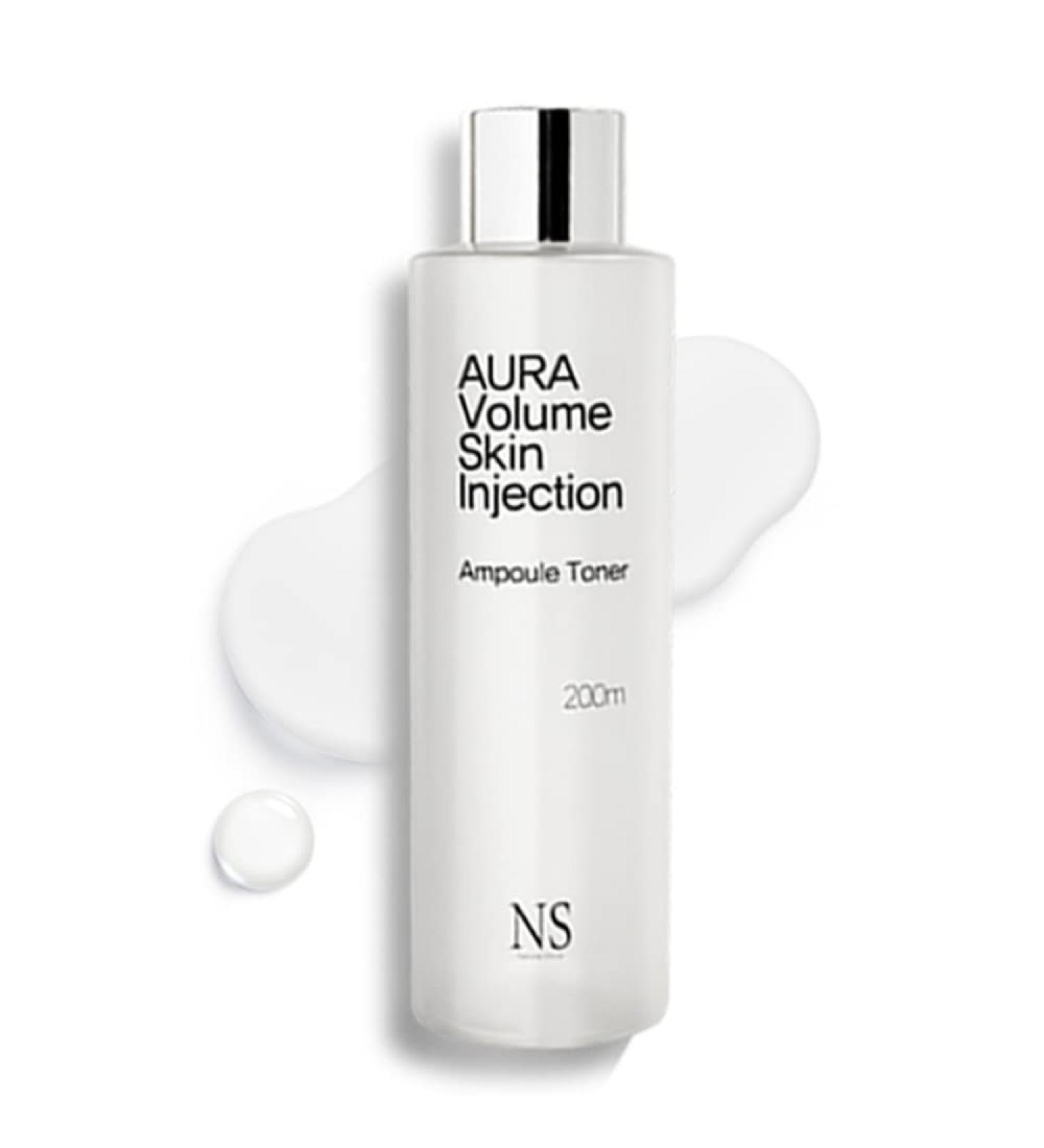 Aura Volume Skin Injection Ampoule Toner | Peptide-Packed Elasticity Booster | Green Tea Pomegranate & Lavender Oils | 6.7 fl oz - Buy Online on GoSupps.com