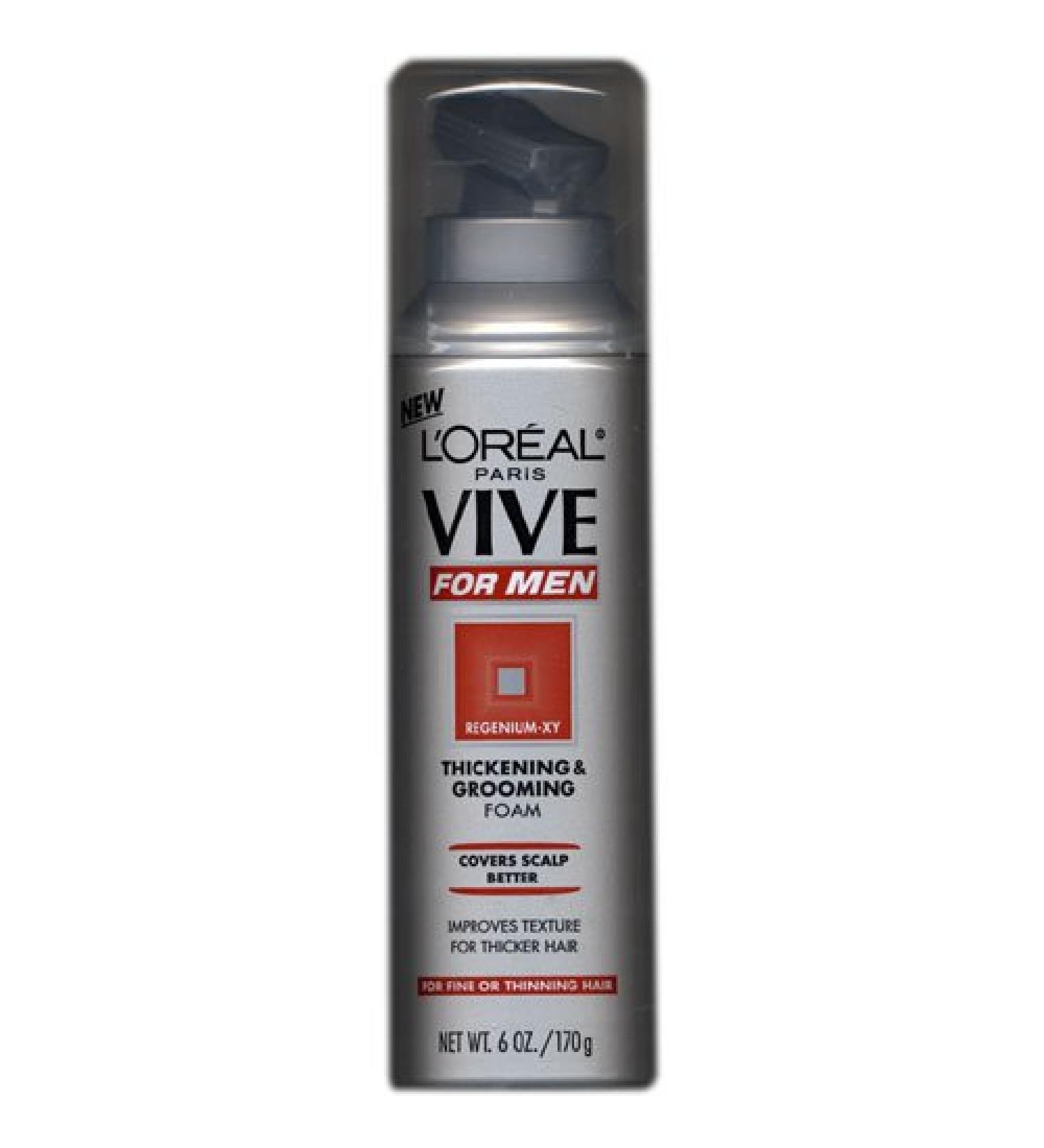 L'Or al Paris Vive For Men Thickening & Grooming Foam 6 Oz.