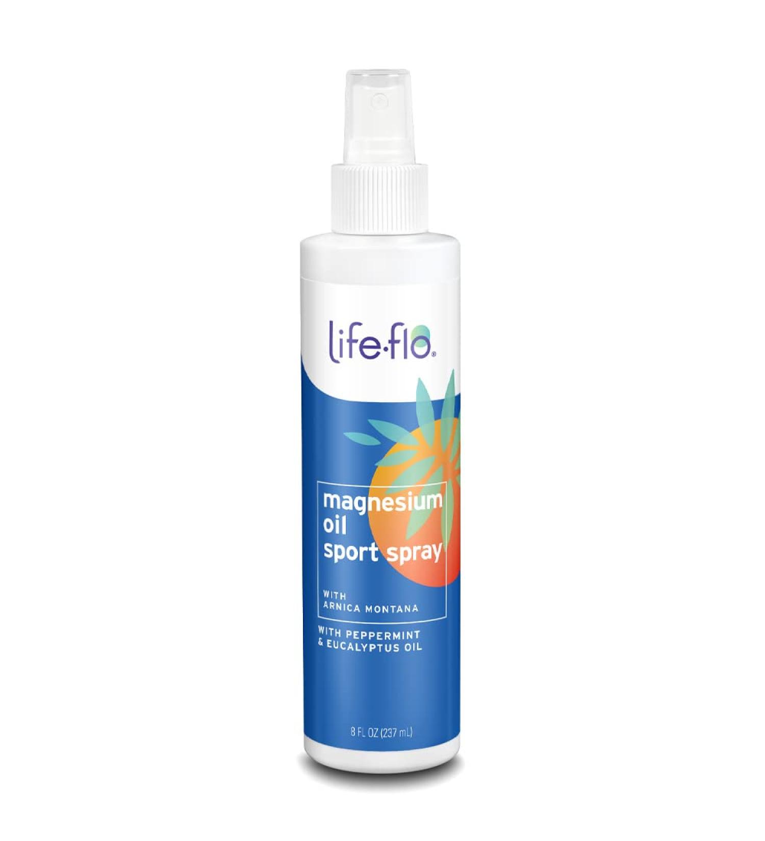Life-Flo Magnesium Oil Sport Spray | W/Magnesium from Zechstein Seabed Arnica | Cooling Sensation Helps Soothe Muscles & Joints After Exercise | 8oz