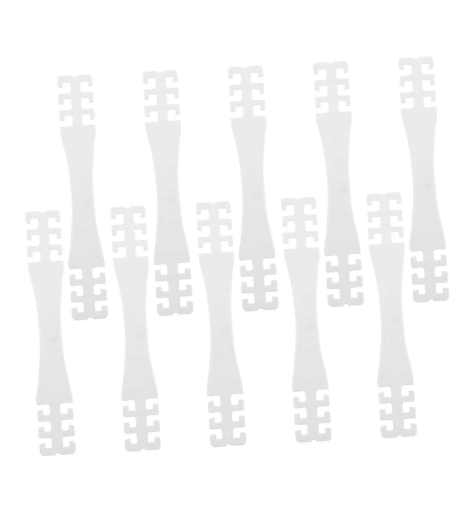 Minkissy 10-Pack Mask Accessories - Ear Cable Extension Buckles for Comfortable Face Covering - White 15x2cm - Buy Online on GoSupps.com