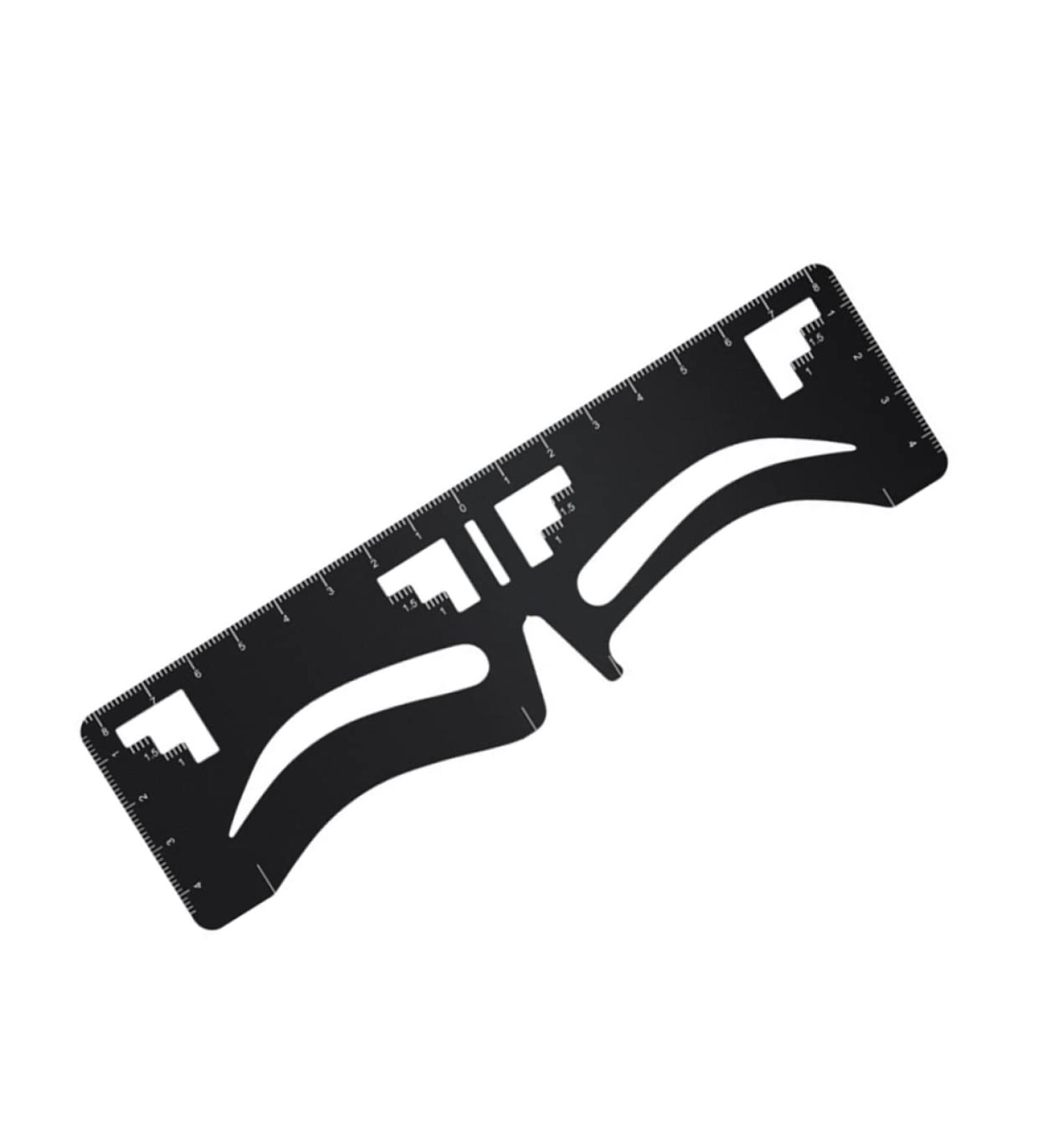 WOONEKY Metal Stencils Eyebrow Design Eyebrow Card Precision Eyebrow Ruler Template Eyebrow Stencil Scale Eyebrow Shape - Buy Online on GoSupps.com