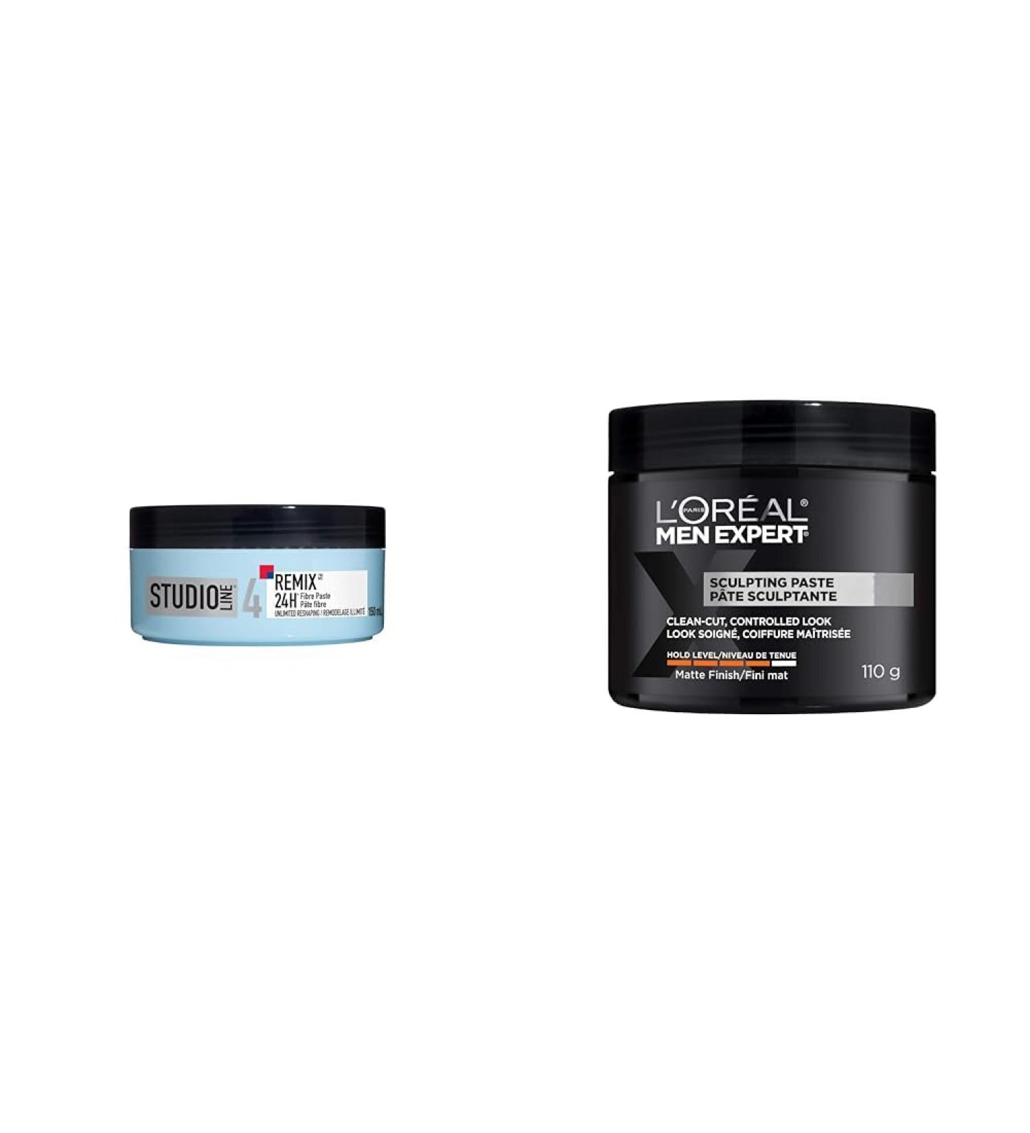 L Or al Paris Studio Line 24H Remix Paste Extra Strong Hold Matt Finish 150ml & Men Expert Sculpting Paste Hair Paste For Men Formulated - Buy Online on GoSupps.com