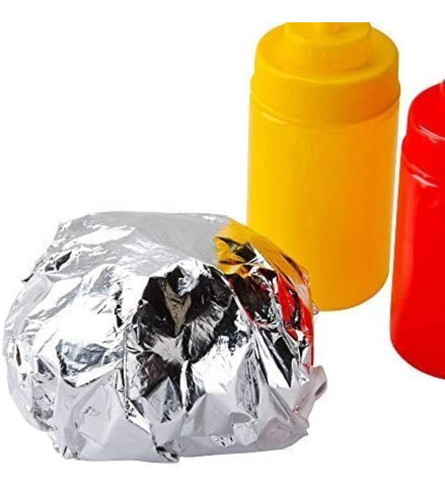 Pre-Cut Insulated Foil Sandwich Wrap Sheets Unprinted Honeycomb Insulated Wrap Laminated with Paper - Grease-Resistant, For Hot Food Items, 10 3/4" x 14" Appx. 200 Pc.