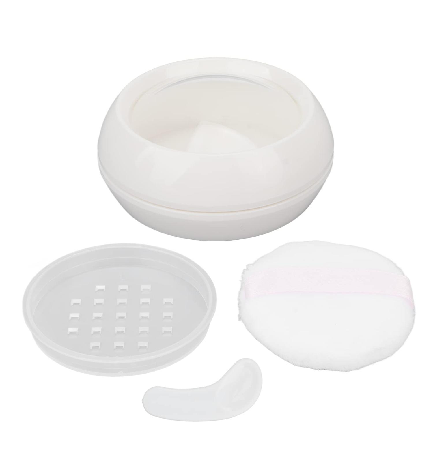 Powder Puff Loose Powder Containers Makeup Powder Container Refillable Loose Box Powder Puff Sifter Spoon Travel Daily Use ABS - Buy Online on GoSupps.com
