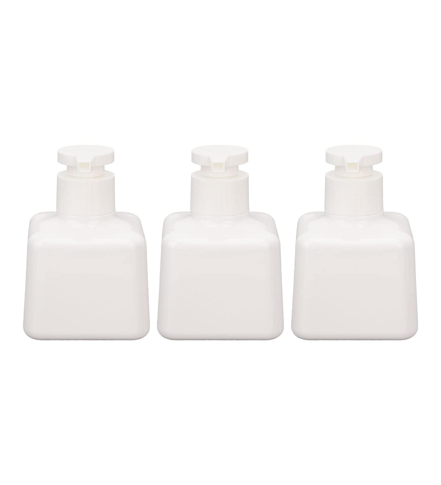 EVTScan 3pcs 200ml Travel Empty Pump Bottles - Refillable Lotion Dispenser for Shampoo & Liquids - Buy Online on GoSupps.com