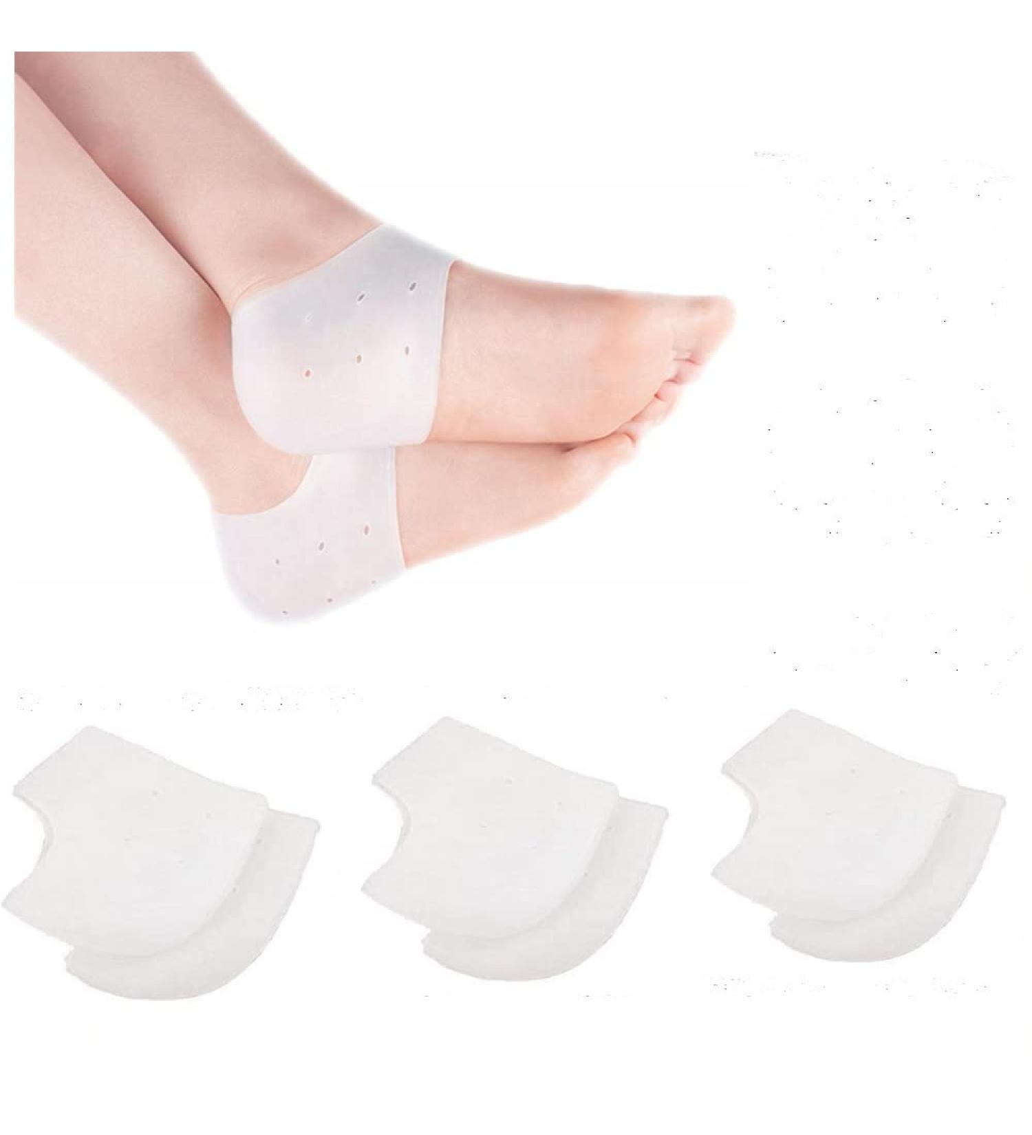 Silicone Gel Heel Cushion 3 Pairs for Plantar Fasciitis & Heel Pain Relief | Healing Pads for Cracked Heels - Unisex - Buy Online on GoSupps.com