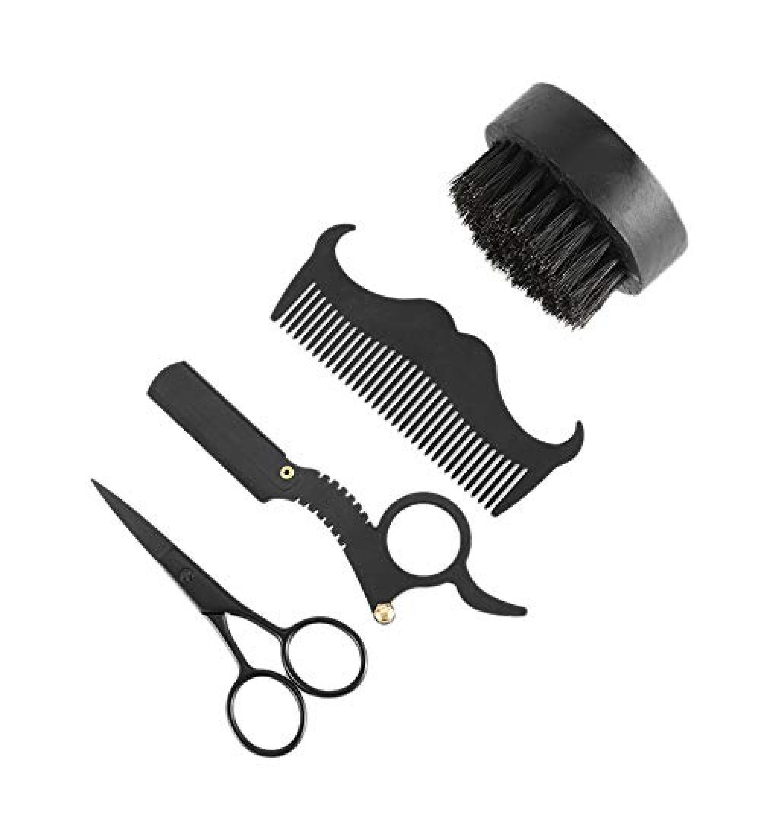 Griwiuiowe Men Shaving Kit | Premium Shaving Brush Comb & Scissors Set for Ultimate Grooming - Buy Online on GoSupps.com