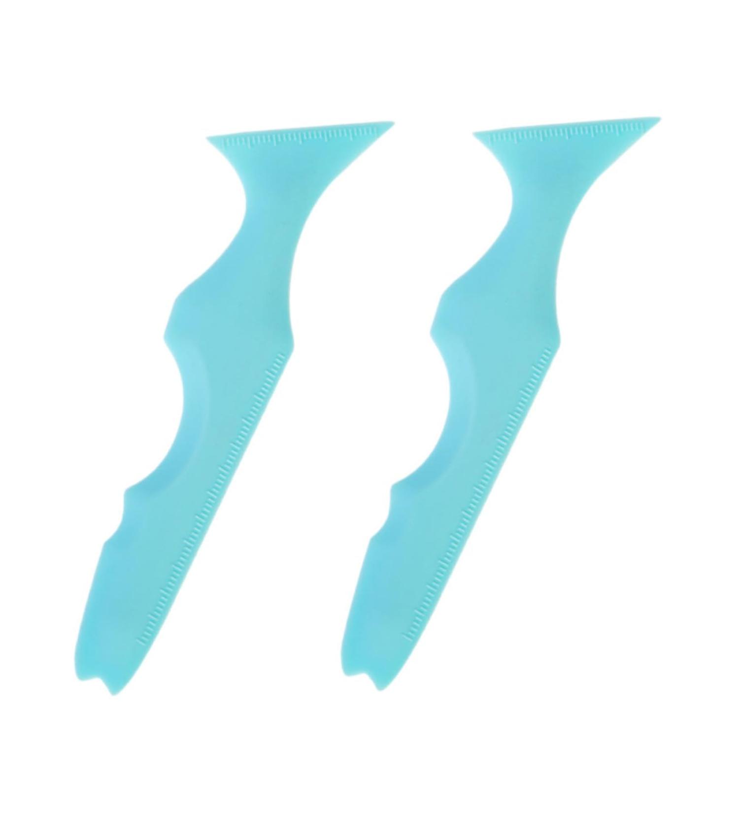 VILLFUL 2pcs Silicone Beauty Ruler Eyelash Mascara Eyelash Tool Eyeliner Silicone Stencil Make up Applicator - Buy Online on GoSupps.com