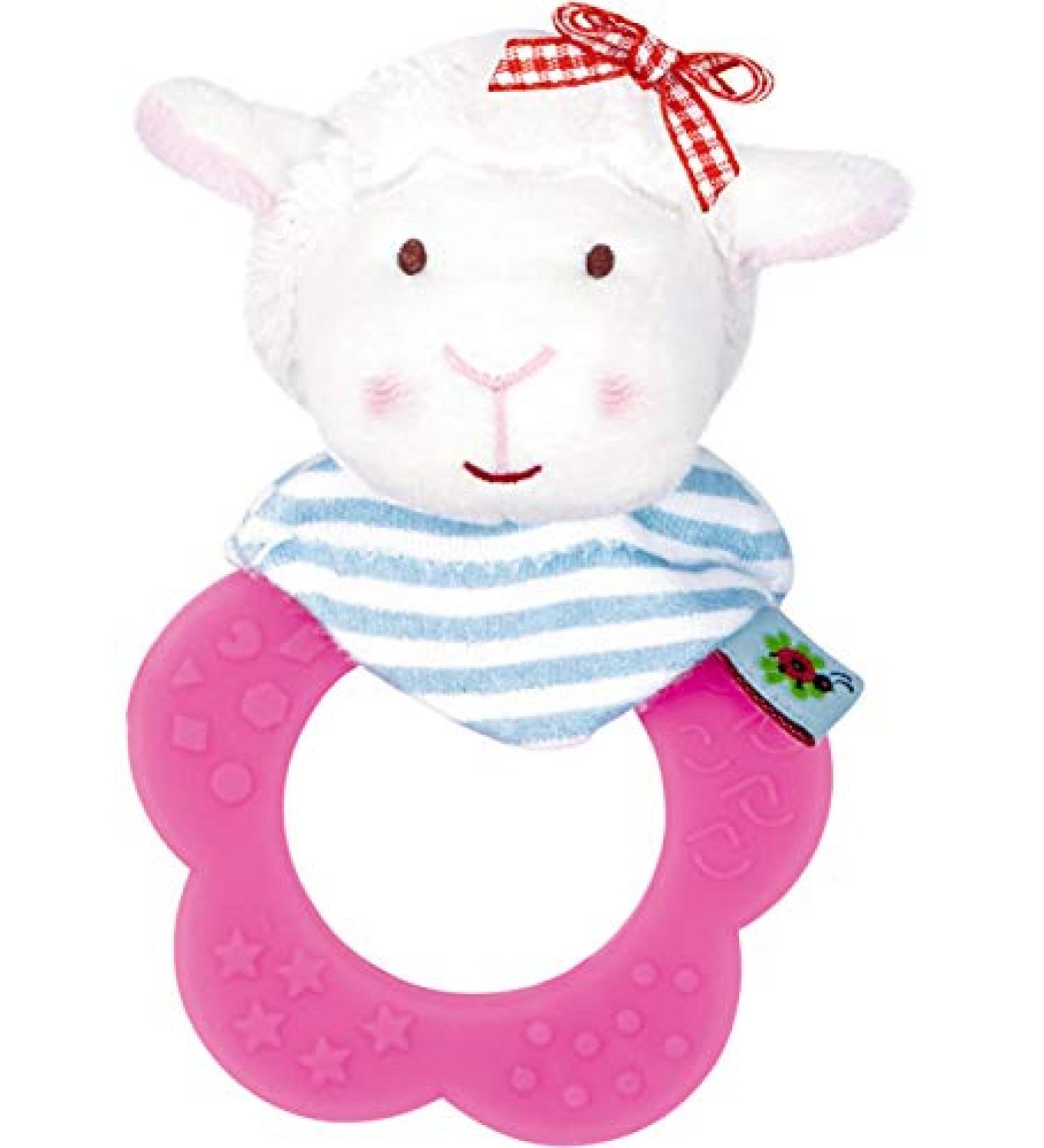 Spiegelburg teething ring lamb BabyGl ck with crackling ears and embroidery