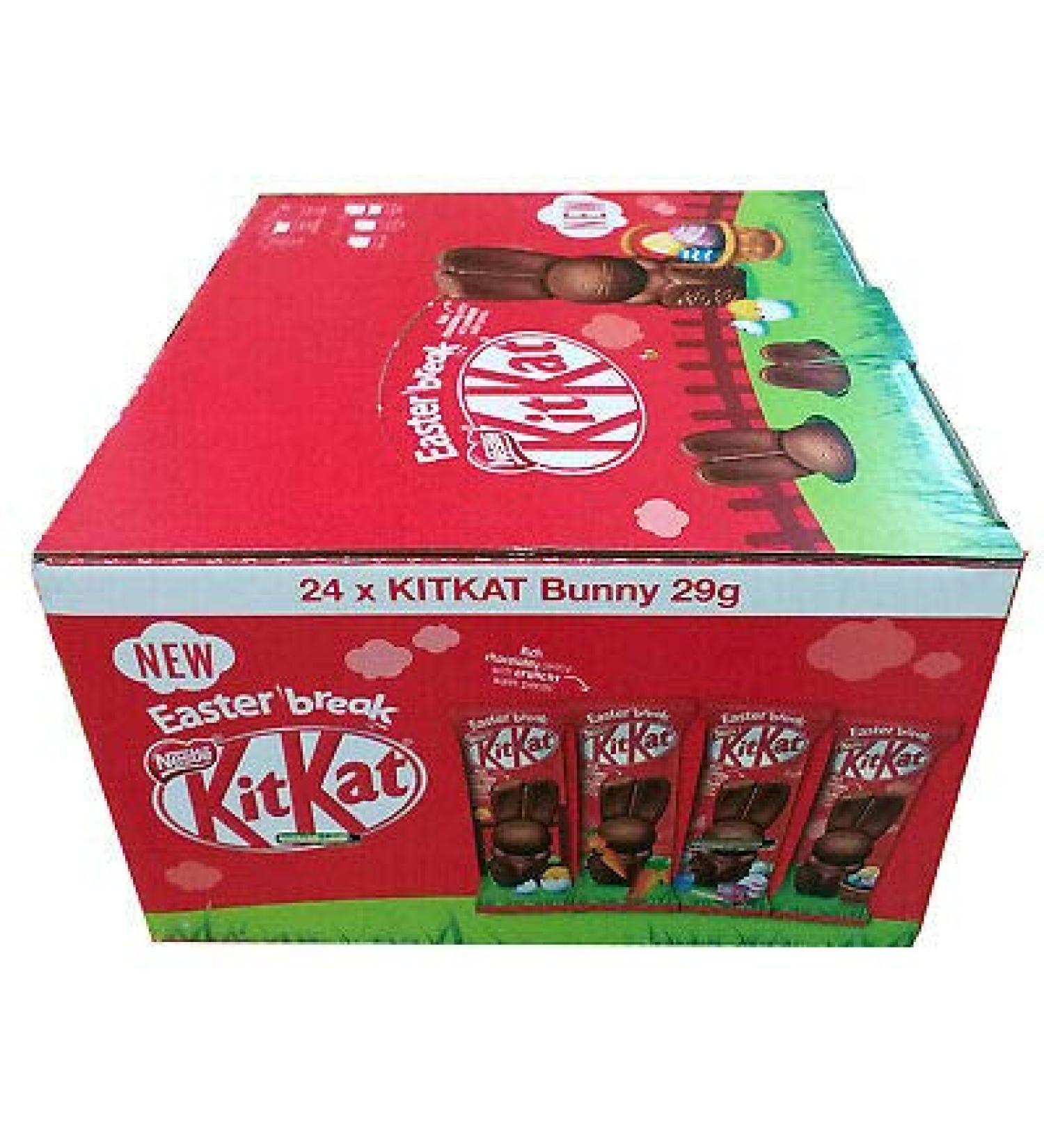 KitKat Nestle Kitkat Chocolate Bunny Lot de 24 barres de 29 g