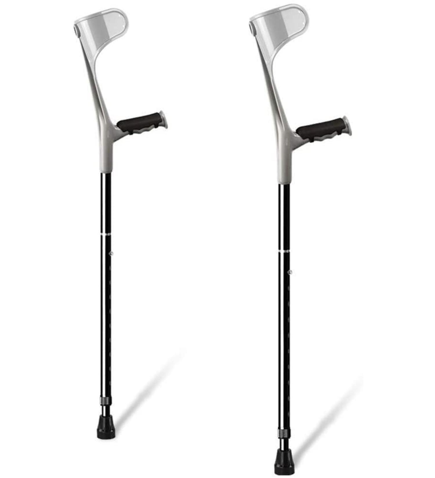 Forearm Crutches Adjustable Cane Forearm Crutches Handle with Comfy Grip - High Density Sturdy Aluminum Heavy Duty for Standard and Tall Adults Lightweight Arm Crutch Journey - Buy Online on GoSupps.com