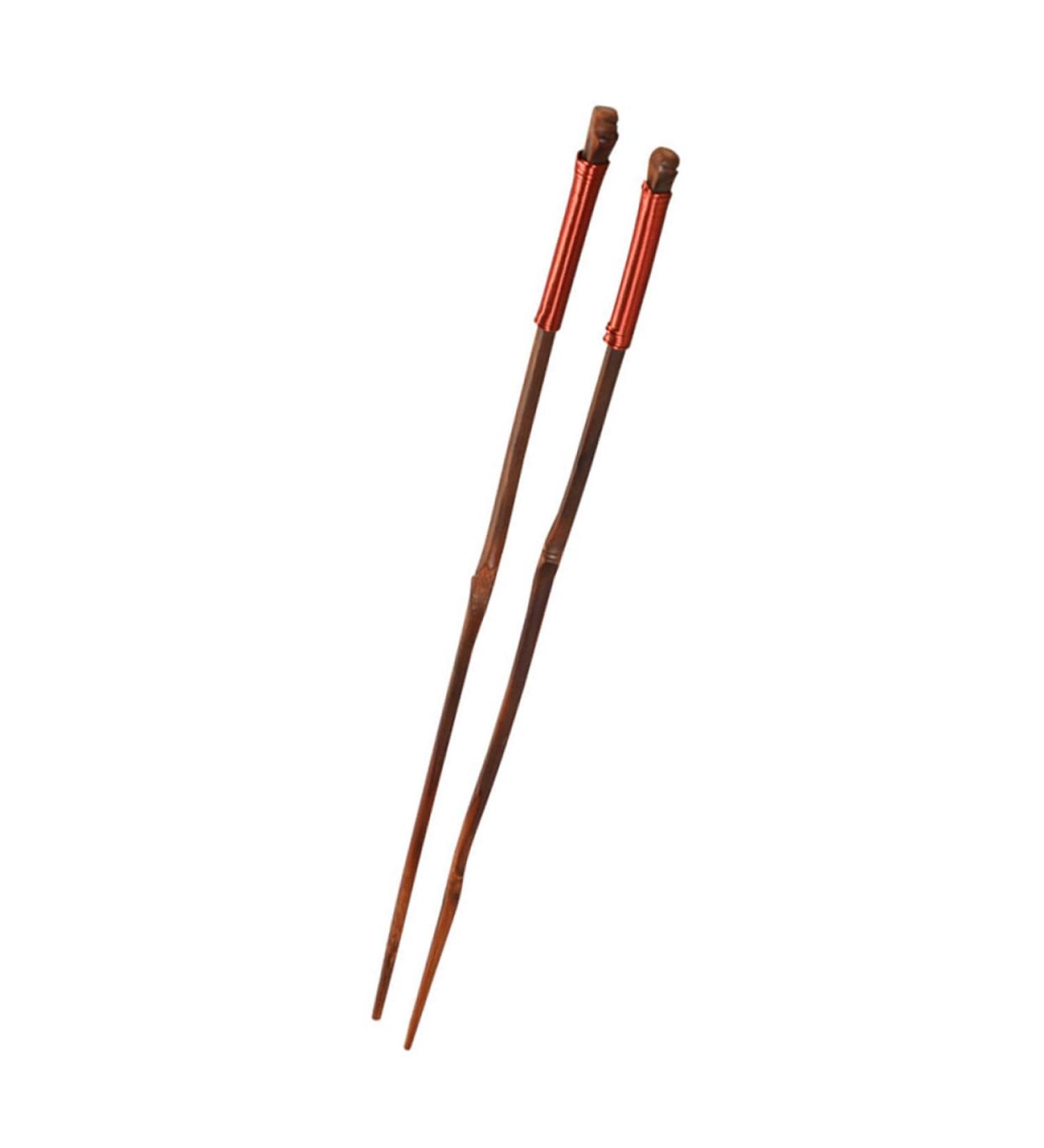 FUNOMOCYA 1 Pair Creative Bamboo Home Restaurant Head Chopsticks Kitchen Wire Pointed for Copper - Buy Online on GoSupps.com