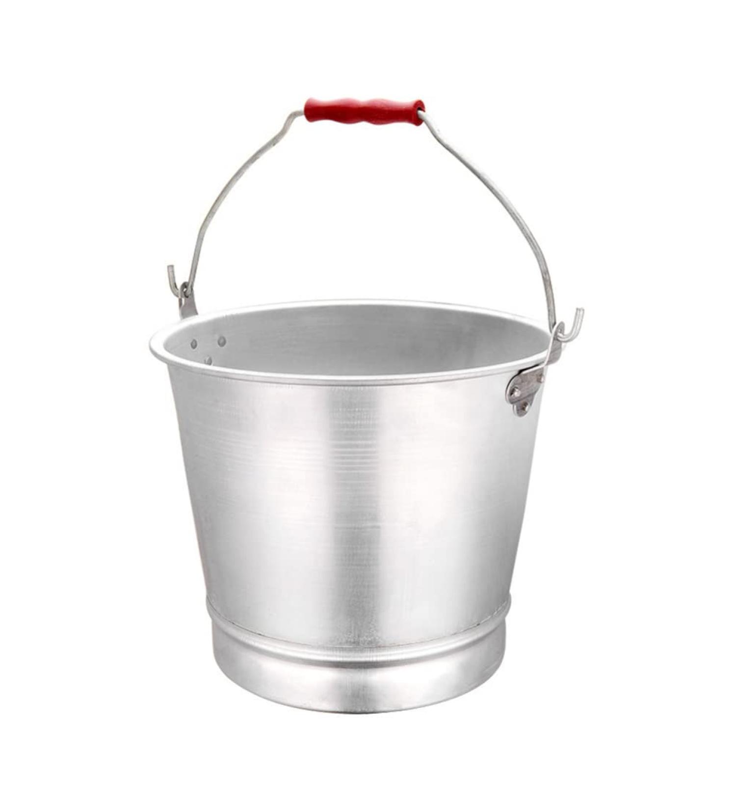 Stainless Steel Bucket Flat Back Pail and Water Pail Metal Utility Pail Ice Bucket Durable Pails for Kennels and Farms 9L Ice Buckets - Buy Online on GoSupps.com