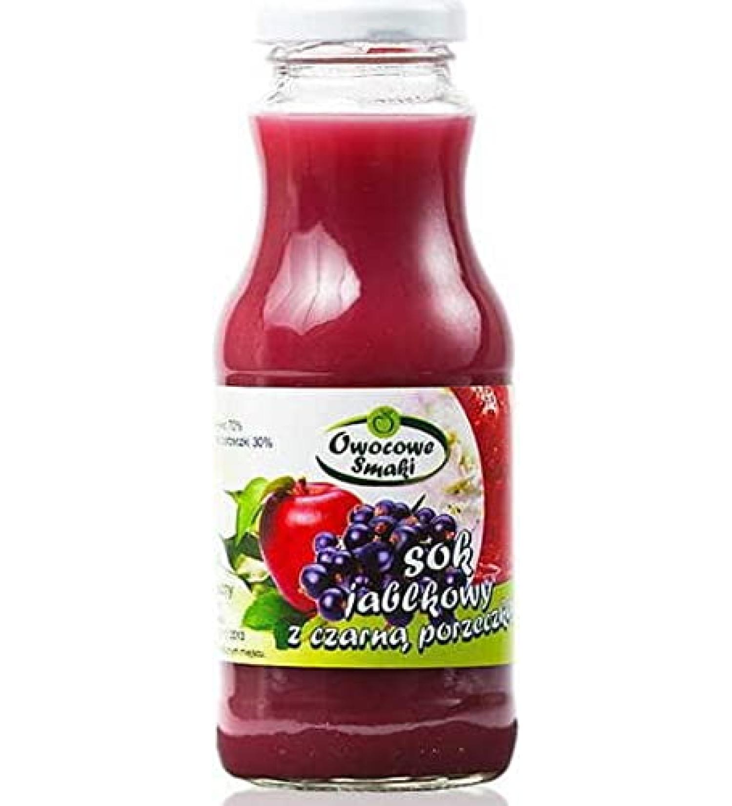 OWOCOWE SMAKI FRUIT FLAVORS Jus de pomme et de cassis bio NFC 250 ml