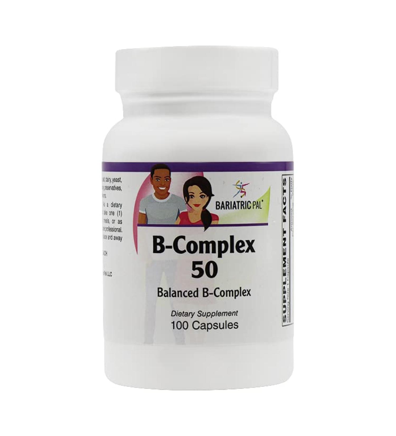 BariatricPal Sustained Release B-Complex 50 Vegetarian Capsules (100 Count) 1 Count (Pack of 100) - Buy Online on GoSupps.com