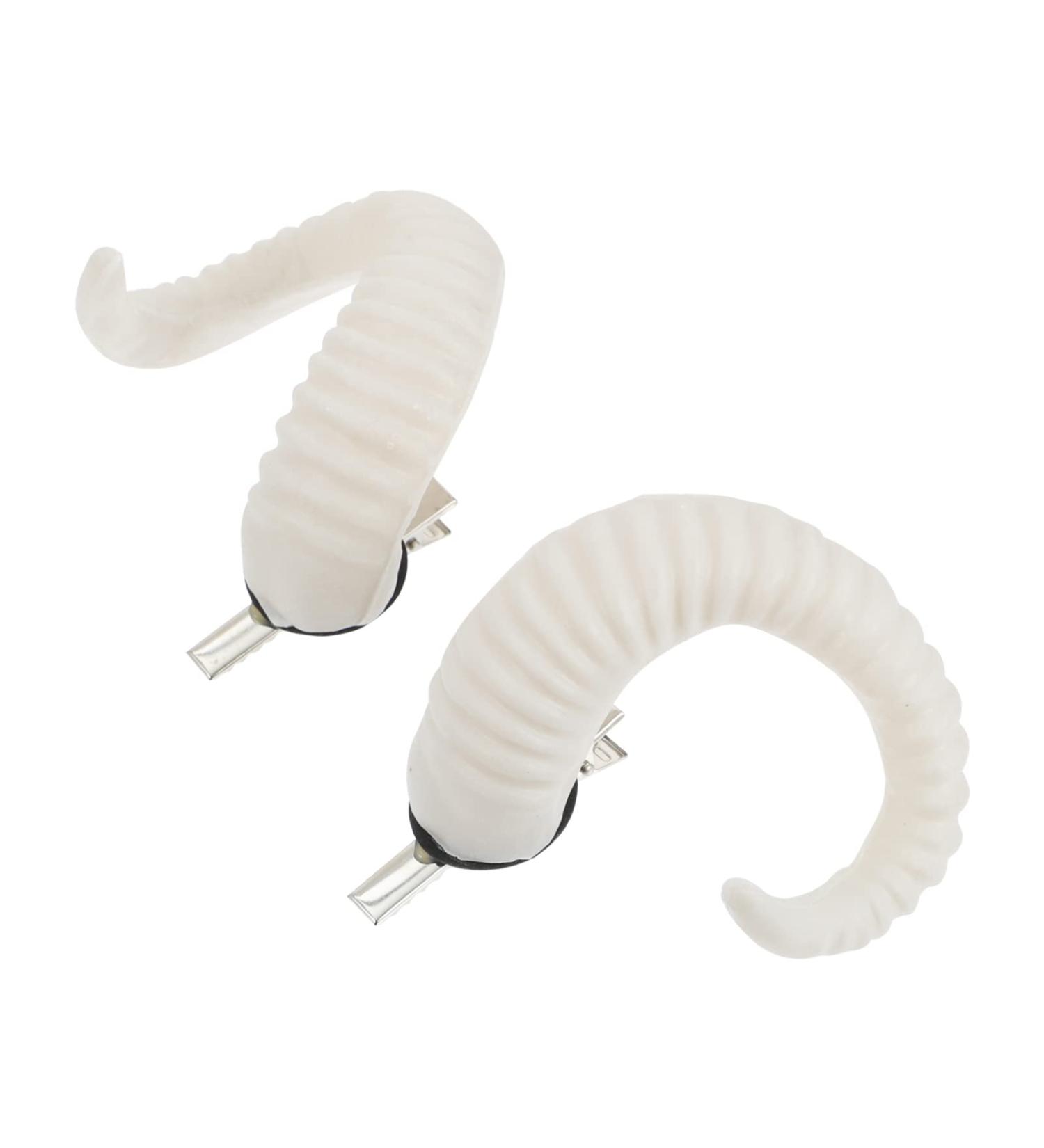 LALAFINA 1 Pair Sheep Horns Cosplay Ram Horns Ram Horns Cosplay Horns Hair Clips for Women Halloween Costume White One Size White - Buy Online on GoSupps.com
