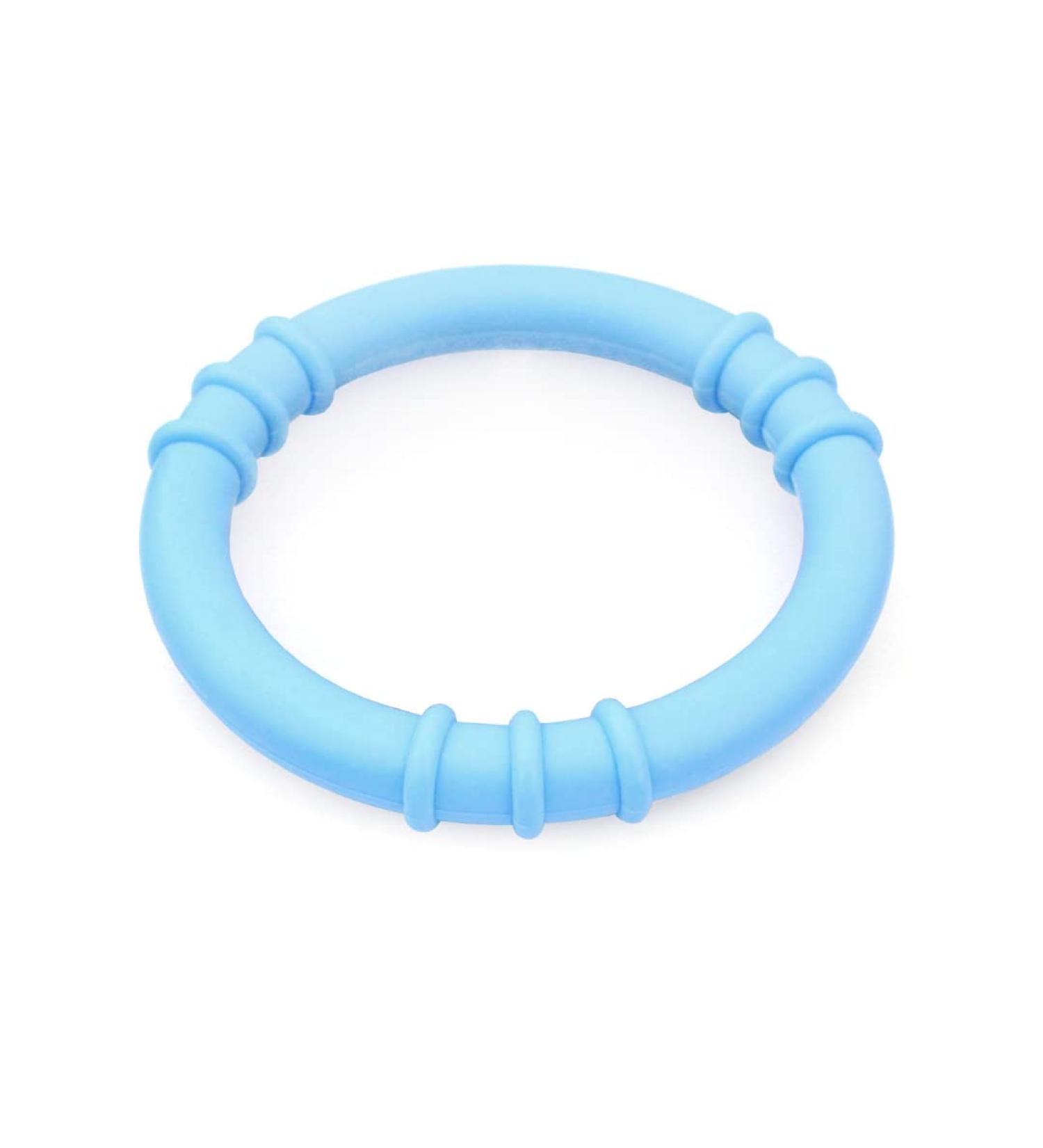 ARK Grabber Baby Beißring - Textured Teething Toy for Babies 6 Months+ | Supports Jaw Motor Skills & Chewing | Includes ATC Care Instructions - Light Blue - Buy Online on GoSupps.com
