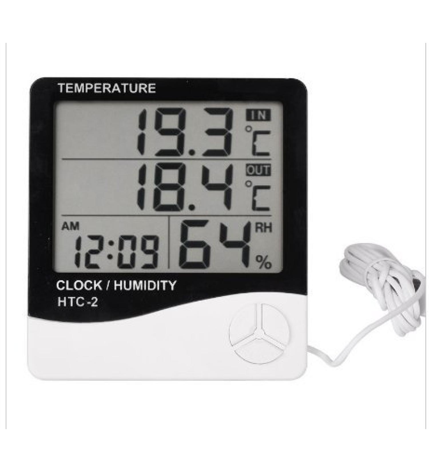 YARUIFANSEN Electronic Temperature Humidity Meter Digital Thermometer Hygrometer Weather Station Alarm Clock - Buy Online on GoSupps.com