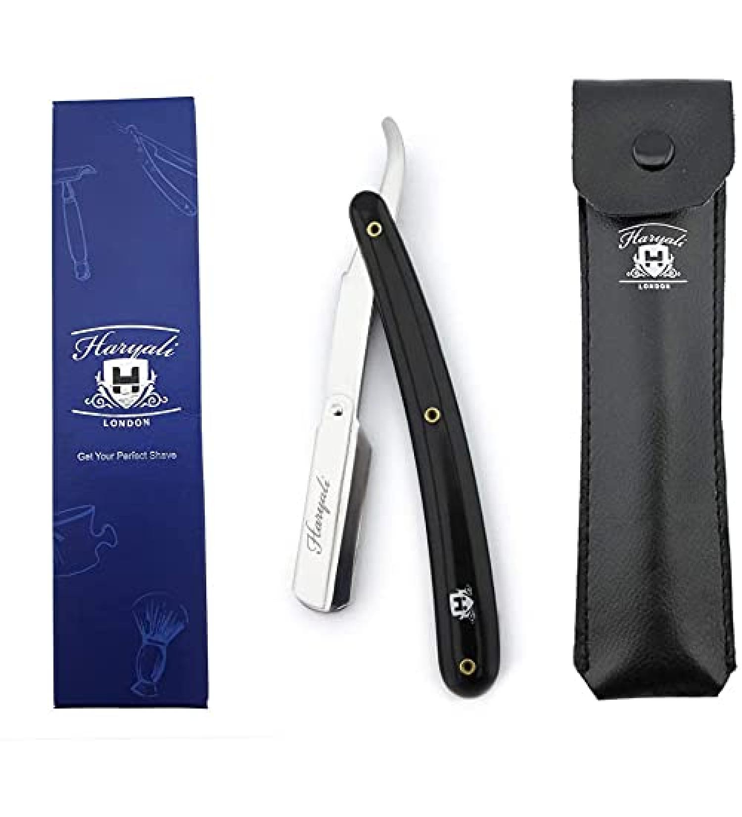 Premium Men's Razors - Professional Barber Razor Set with Mustache & Beard Trimmer - Travel Leather Bag Included - Buy Online on GoSupps.com