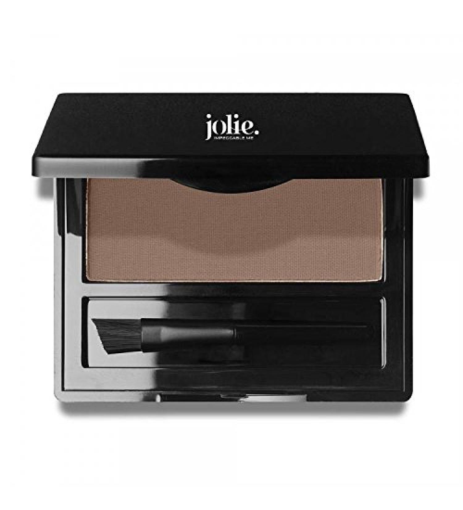 Jolie Brush on Brow - Brow Defining Powder - Contour and Shape Brows - Easy Blend  Natural Effect - No Fading or Smudging - Vegan (Soft Smoke)