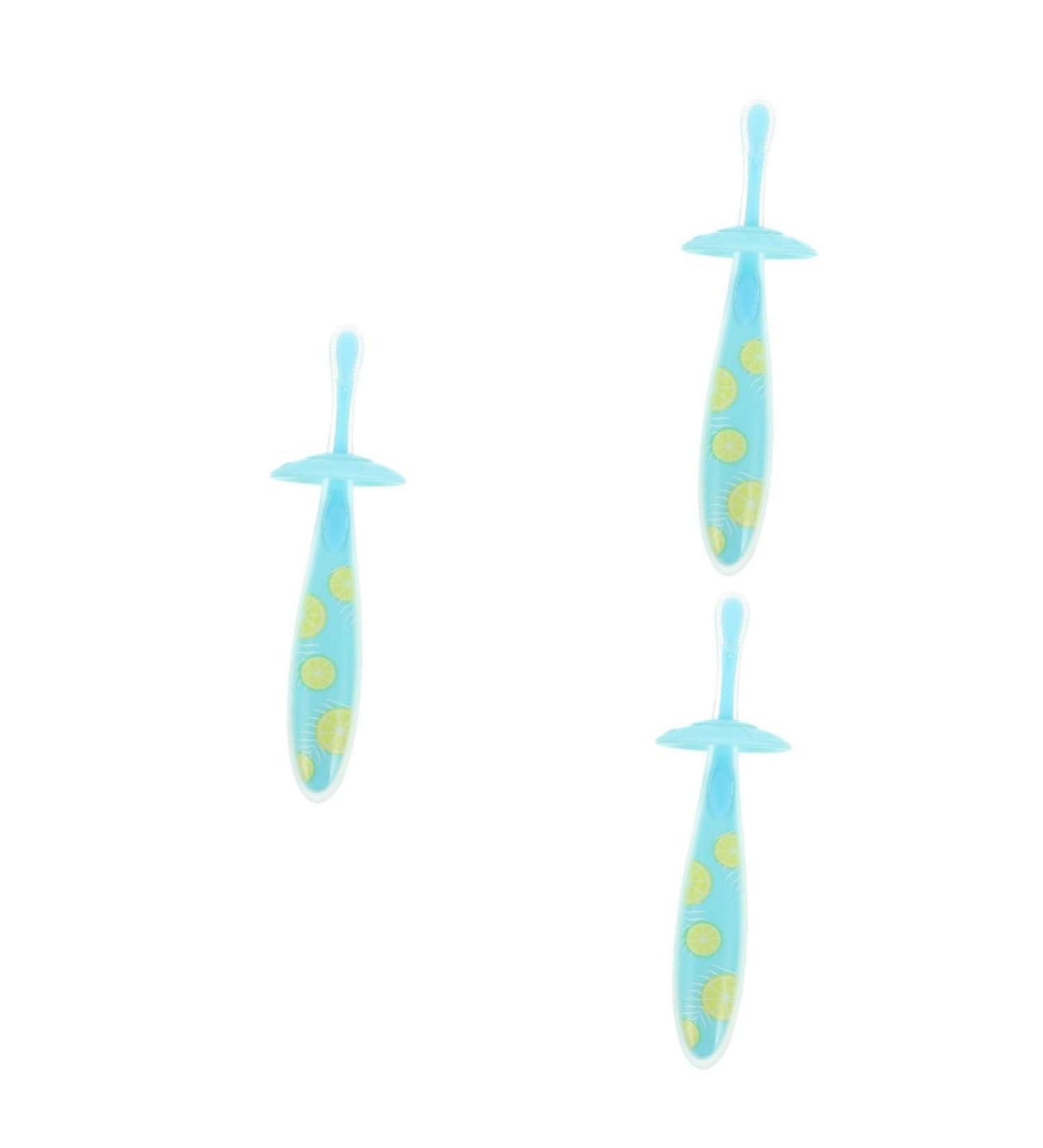 Gleavi 3RST Silicone Baby Toothbrush - Food-Grade Tooth Cleaning Brush for Newborns & Toddlers | Gift Box Included - Buy Online on GoSupps.com