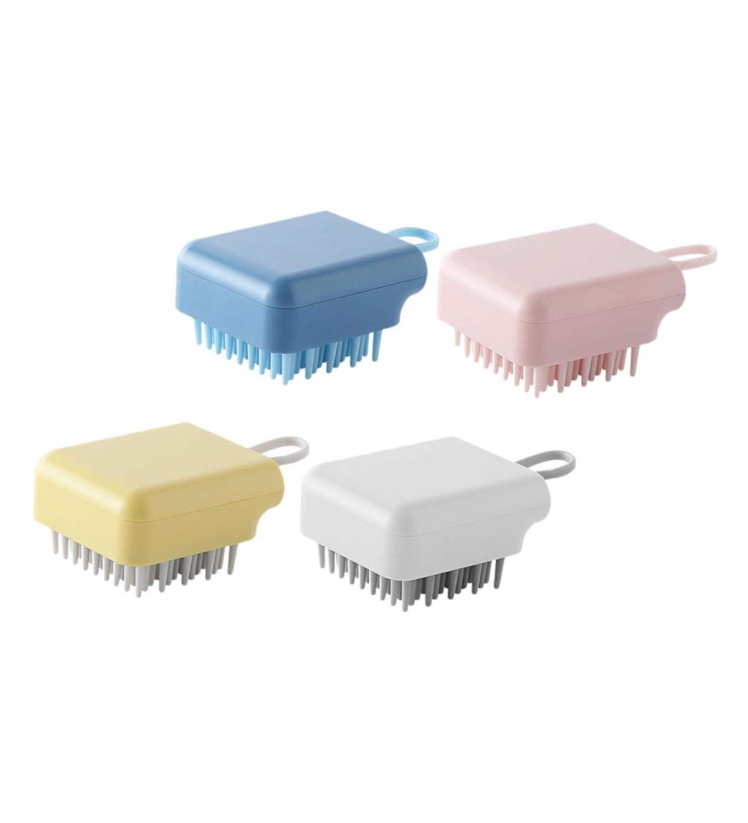 Kombiuda 4-Piece Silicone Scalp Massager & Body Scrubber - Gentle Hair Care & Exfoliating Shampoo Brush - Buy Online on GoSupps.com