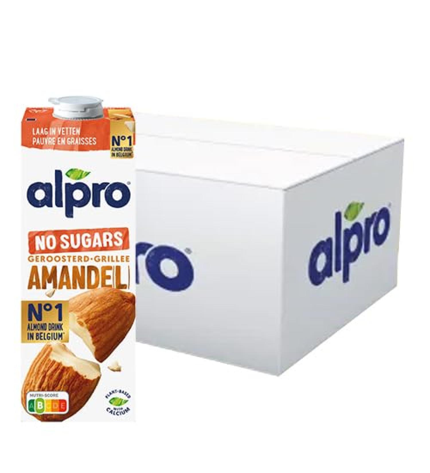 Alpro - almond drink without sugar roasted - 4x 1L