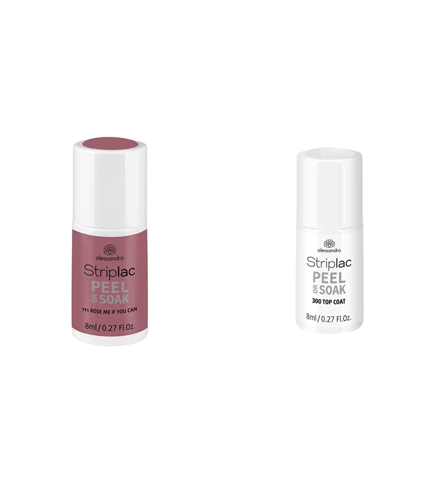 Alessandro Striplac Rose Me If You Can Bundle - LED Nail Polish & Top Coat (8ml each) - Perfect Glossy Finish for International Shipping - Buy Online on GoSupps.com