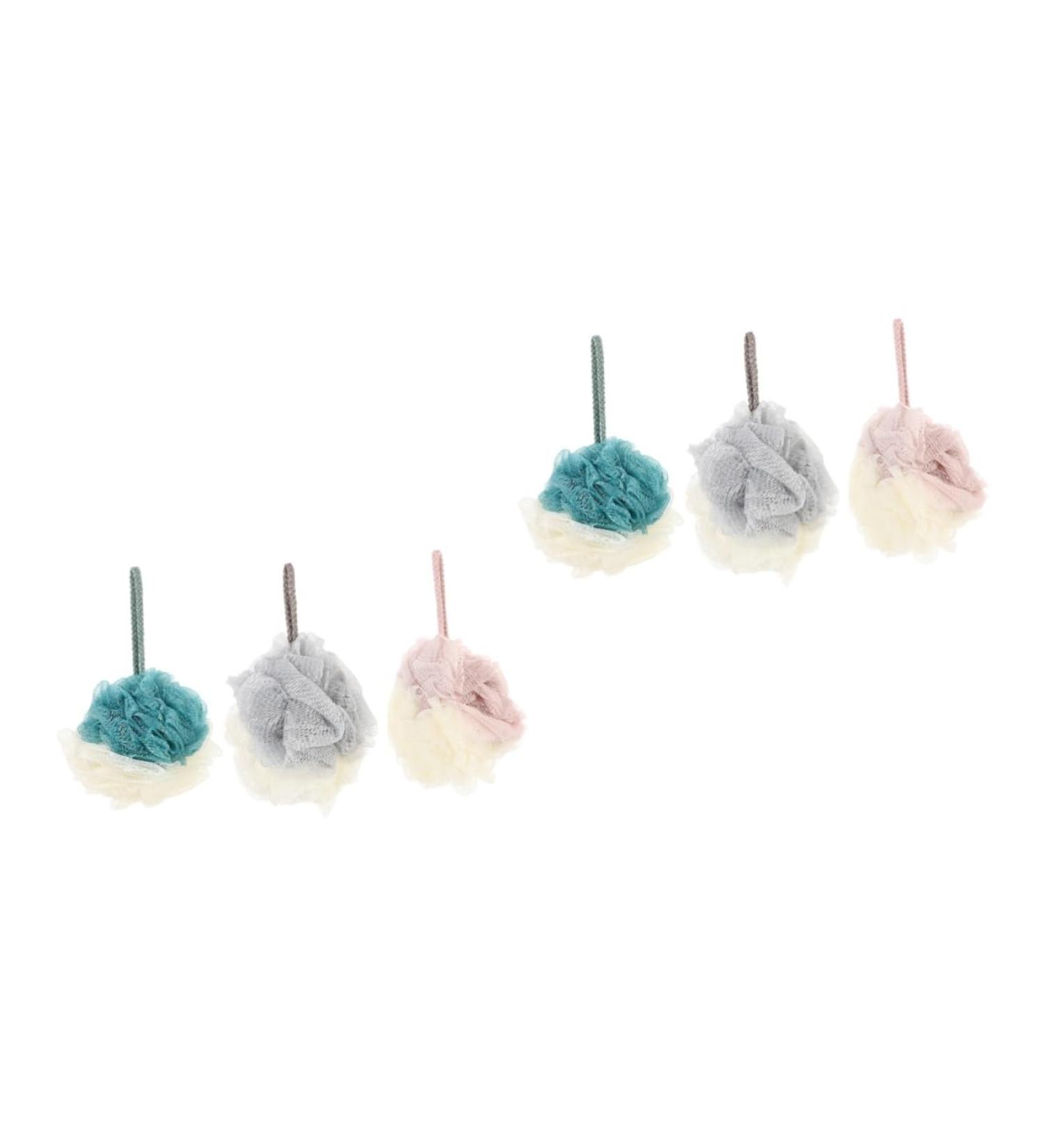 Shop Minkissy 2 Sets 3pcs Bath Balls & Loofahs - Ideal for Shower & Body Scrub | International Shipping - Buy Online on GoSupps.com