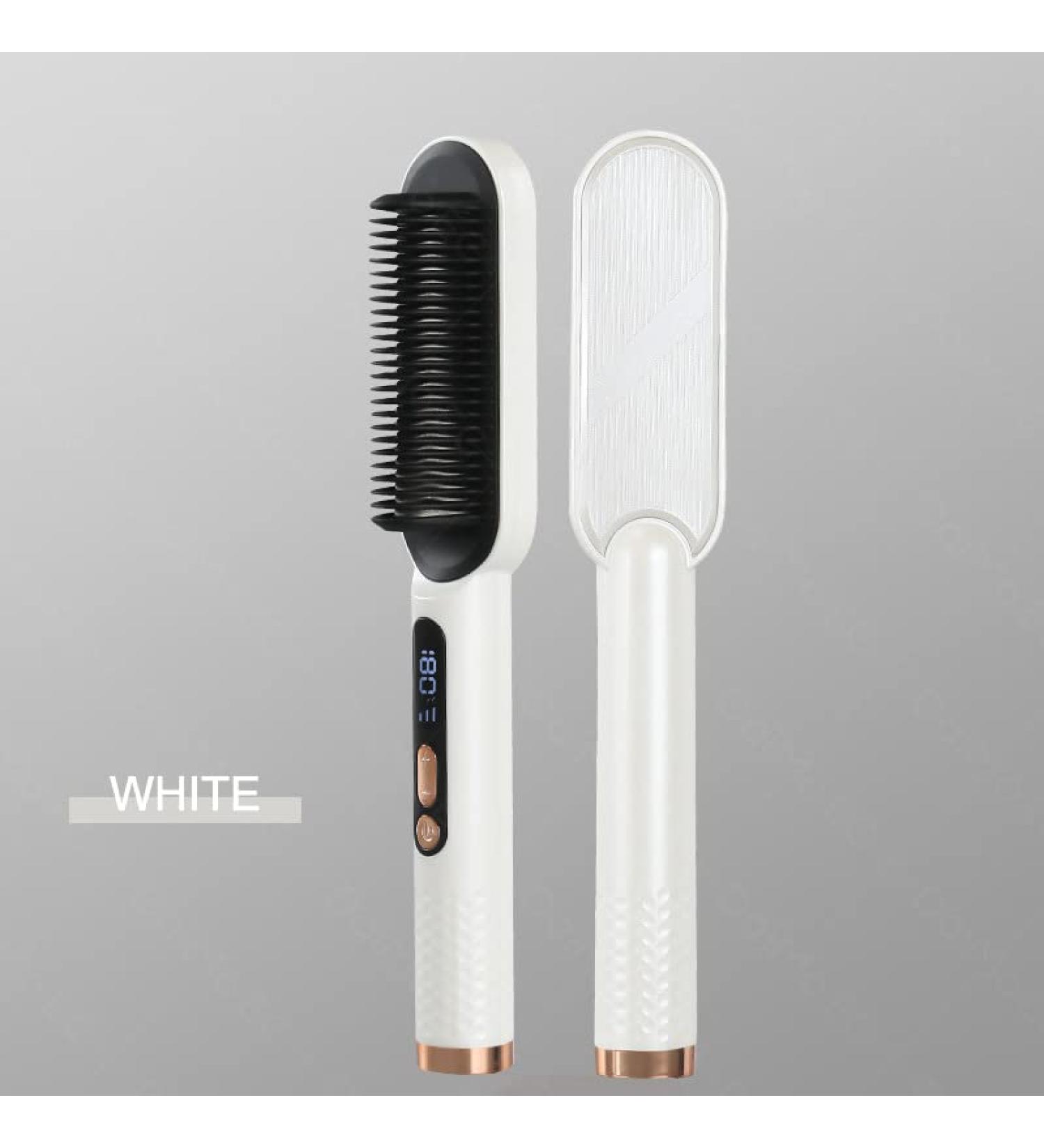 Les Mademoiselle Hair Straightener Brush | Fast Heating Anti-Scald Comb for Women | Multiple Temperature Settings - Buy Online on GoSupps.com