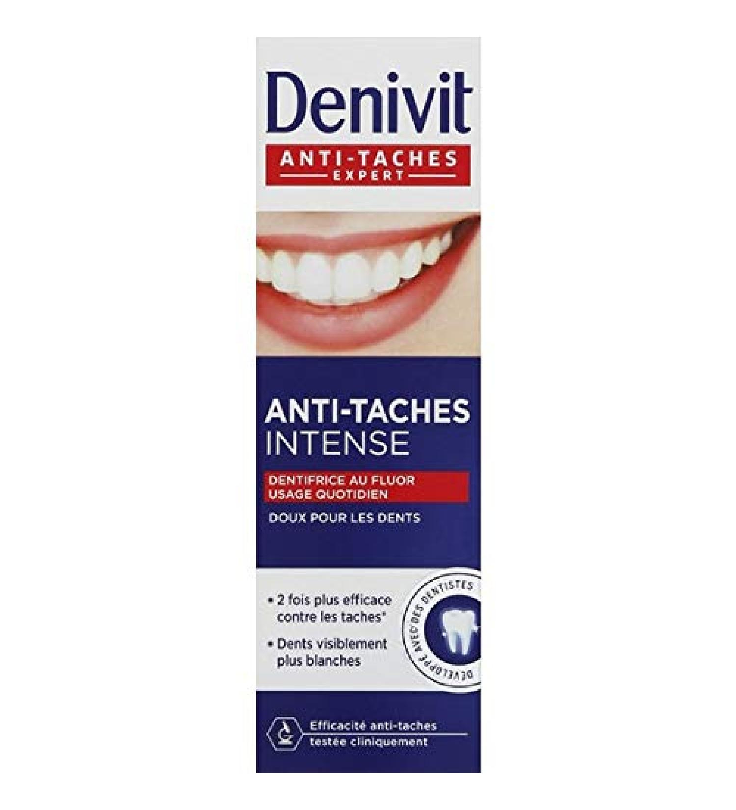 Denivit - Dentifrice Au Fluor Anti-Taches Intense - 50Ml - Lot De 4 - Livraison Rapide En France - Prix Par Lot - Buy Online on GoSupps.com