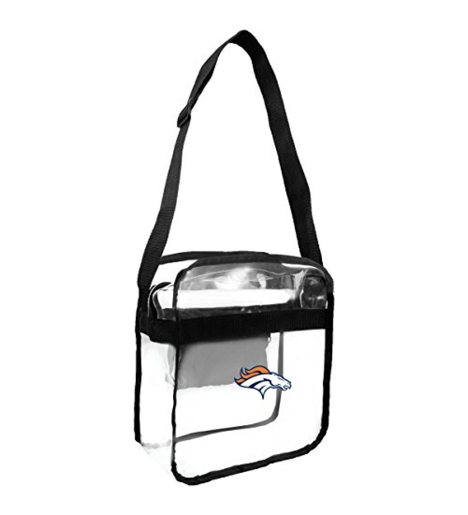 Littlearth Clear Carryall Crossbody Bag Denver Broncos 12" x 12" x 6" Clear