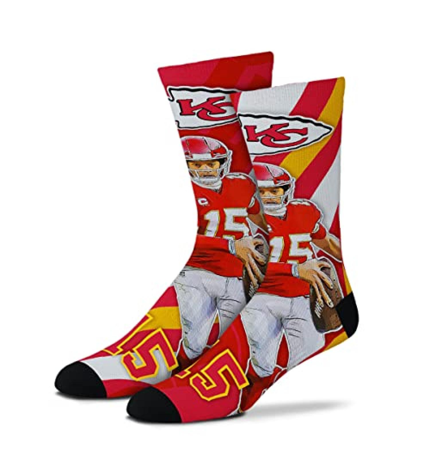 FBF NFL Patrick Mahomes Game Day Crew Socks - Kansas City Chiefs | Medium - Buy Online on GoSupps.com