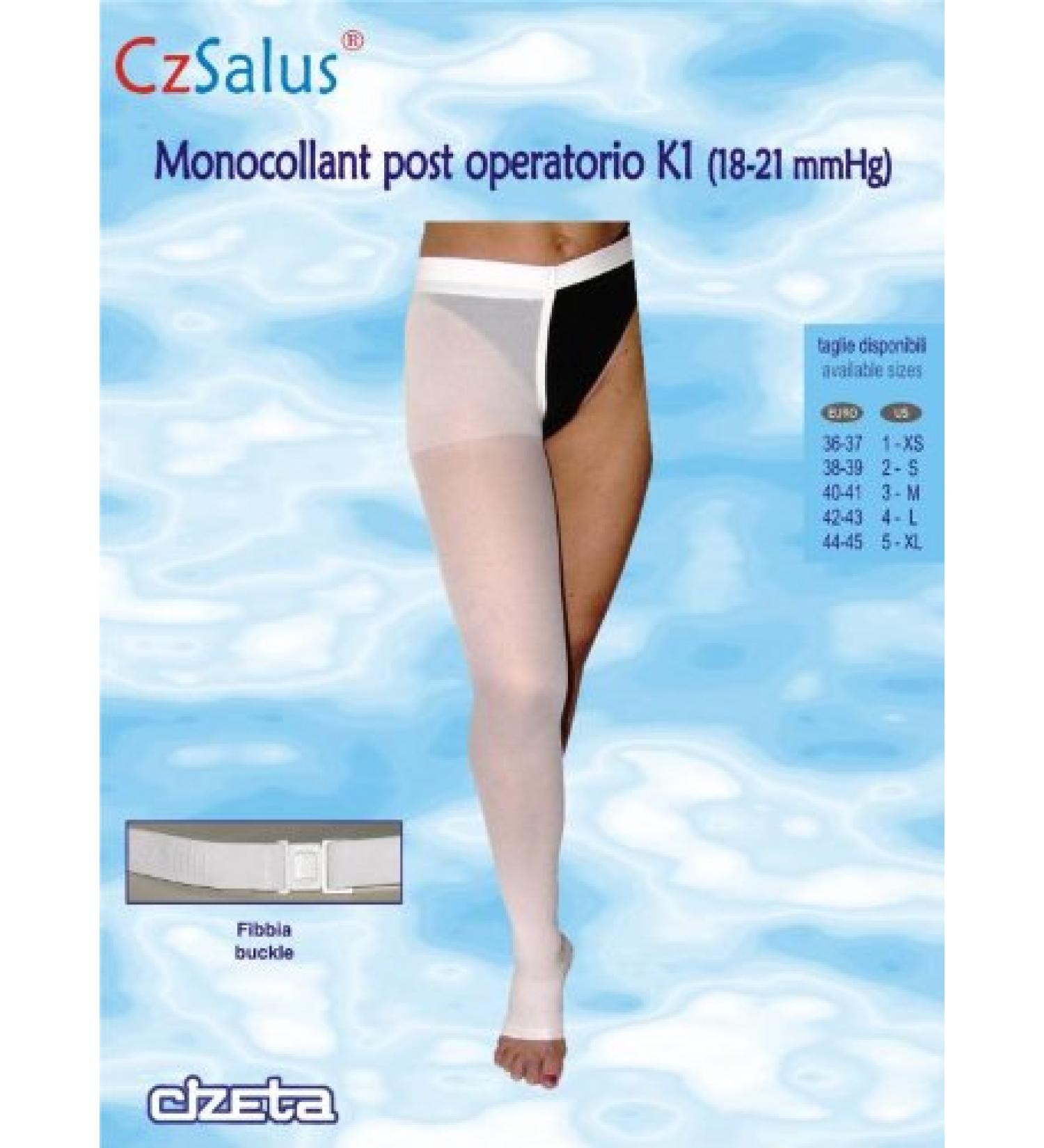 CzSalus Mono Tights for Post-Surgery Recovery | Compression Class 1 | Right Leg | Amber 5 - International Shipping Available - Buy Online on GoSupps.com