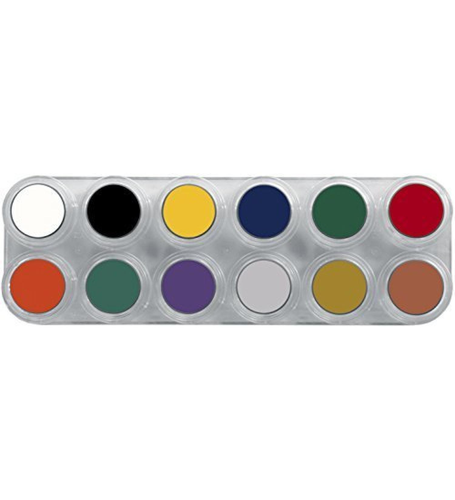 Grimas Creme Make-Up 12-Color-Palette Color F by Grimas