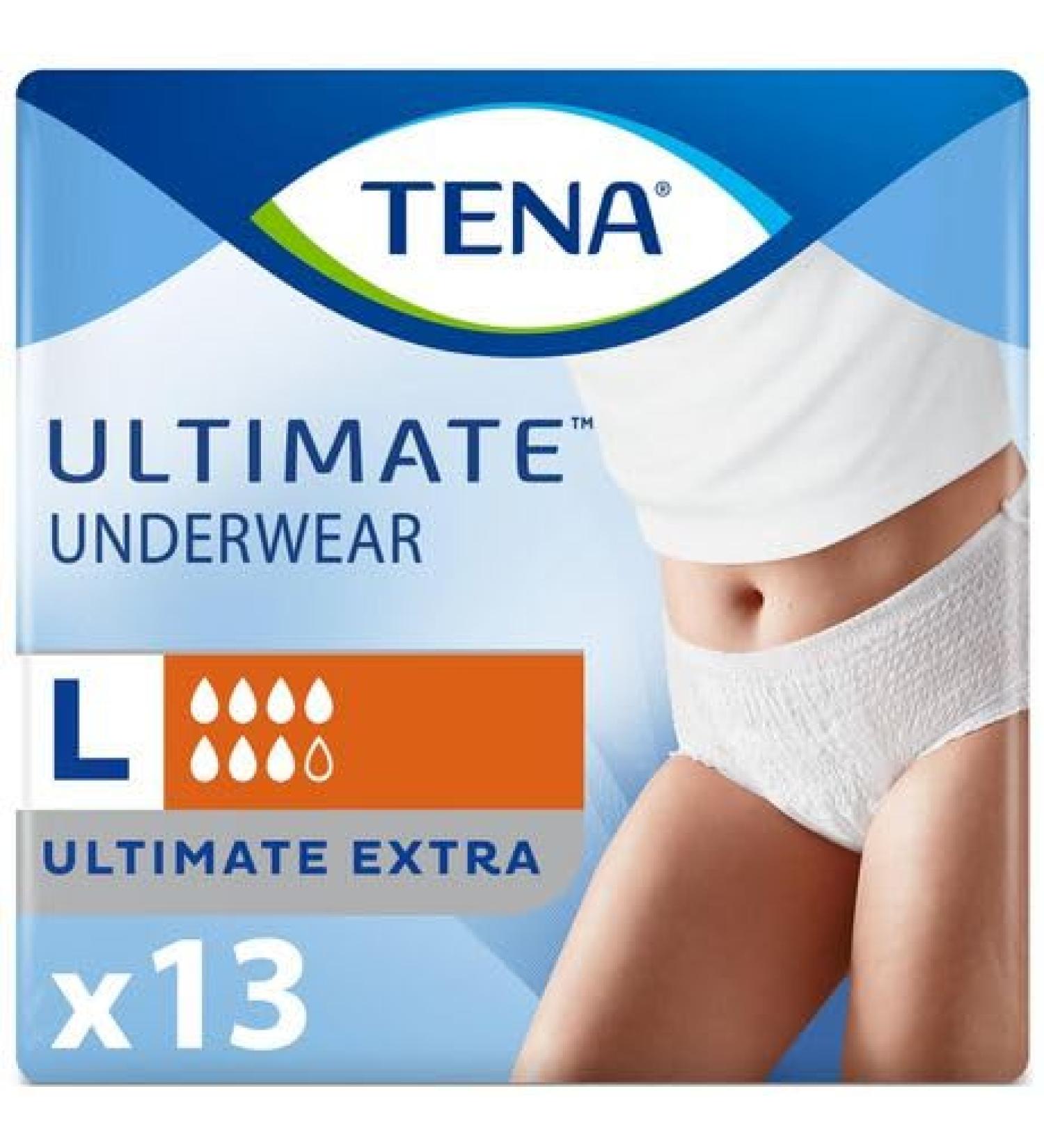 Tena Incontinence Unisex Underwear Ultimate Large 13 Count Large Underwear 13 Count - Buy Online on GoSupps.com