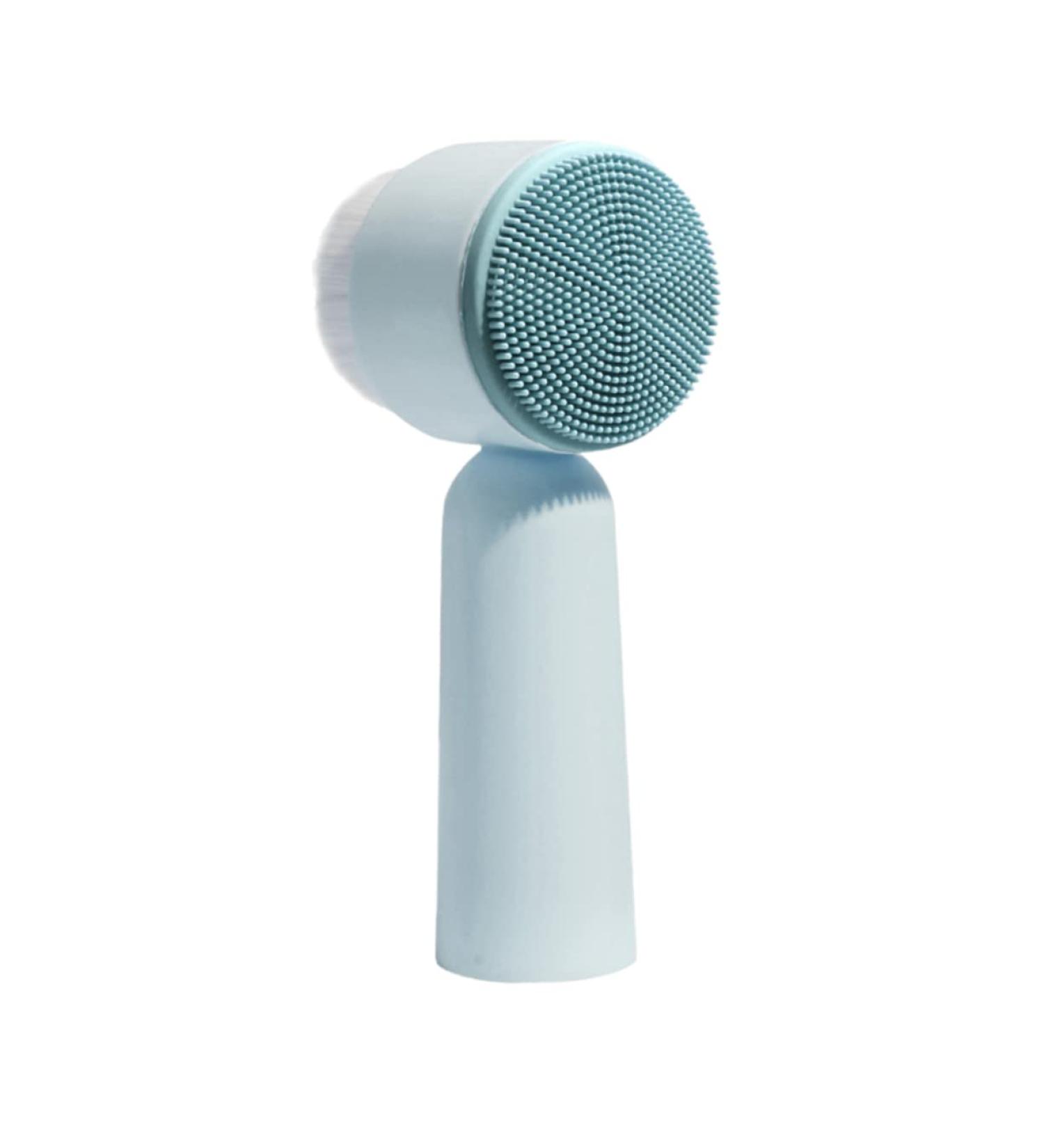 Beavorty Facial Brush Handheld Brush Silicone Bristles Soft Brush Clean Blue 5.5X12.5cm - Buy Online on GoSupps.com
