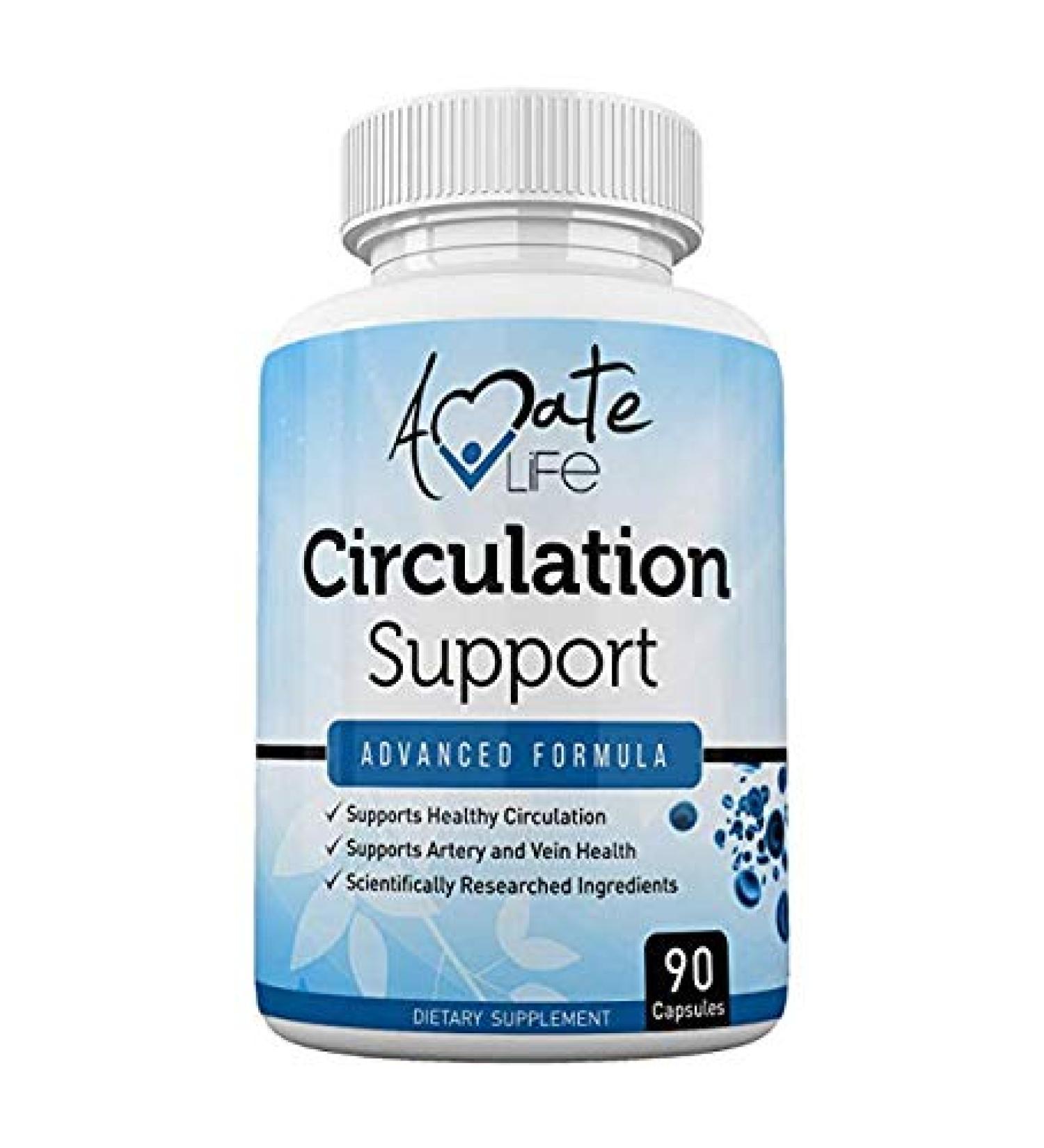 Arteries & Veins Health Support Supplement with L-Arginine & Ginger Root - Promotes Healthy Blood Circulation & Heart Health - 90 Capsules - Buy Online on GoSupps.com